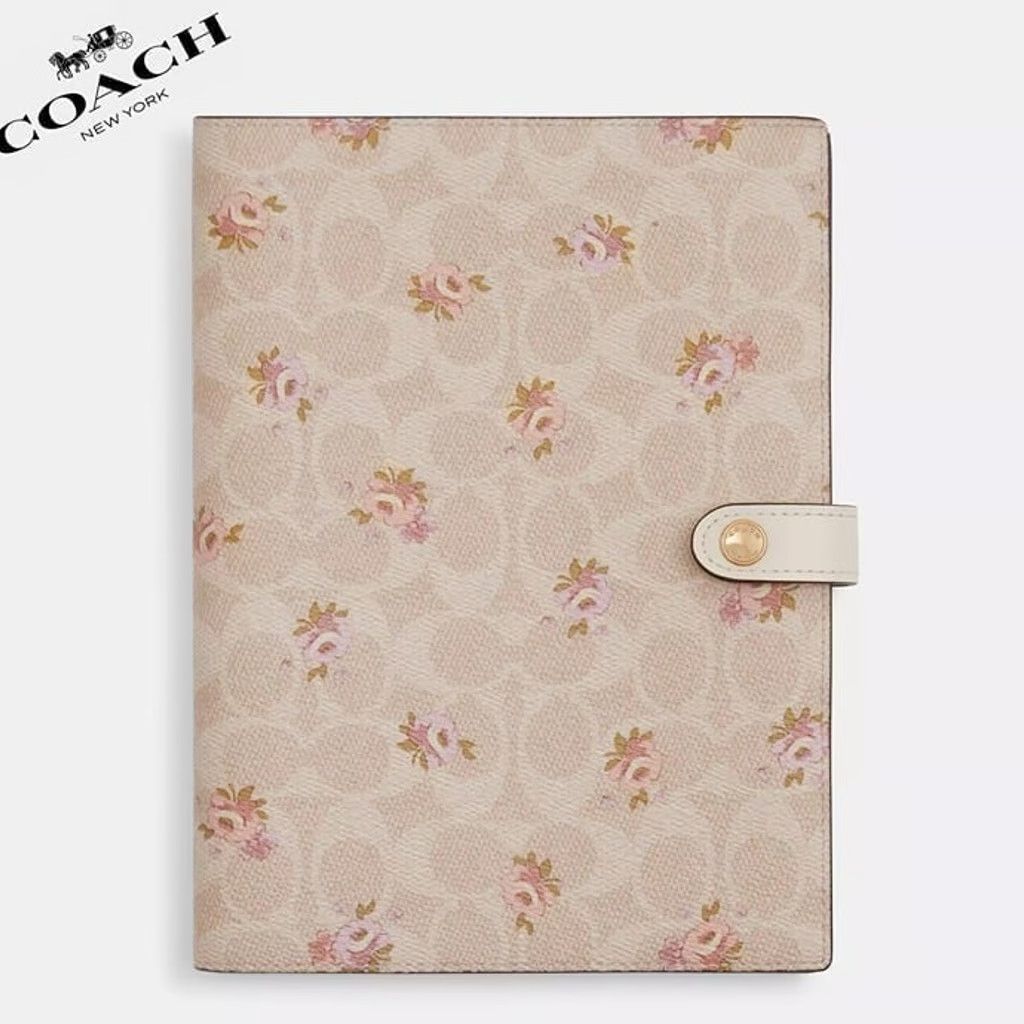 Coach NOTEBOOK IN SIGNATURE CANVAS WITH FLORAL PRINT (COACH CAO58) Size ONE SIZE - 5 Thumbnail