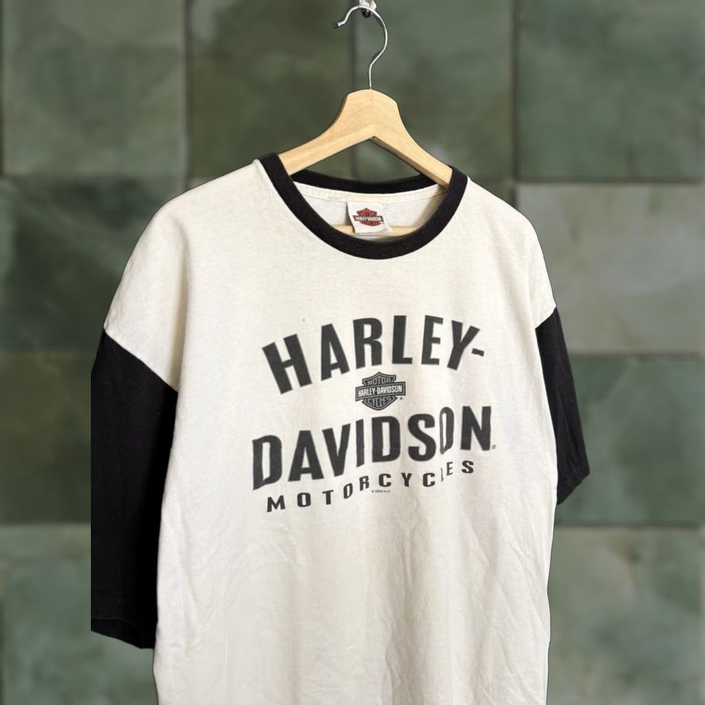 Harley Davidson Harley-Davidson Shirt XL Men White Cotton Biker T-Shirt Y2K Vintage Size US XL / EU 56 / 4 - 1 Thumbnail