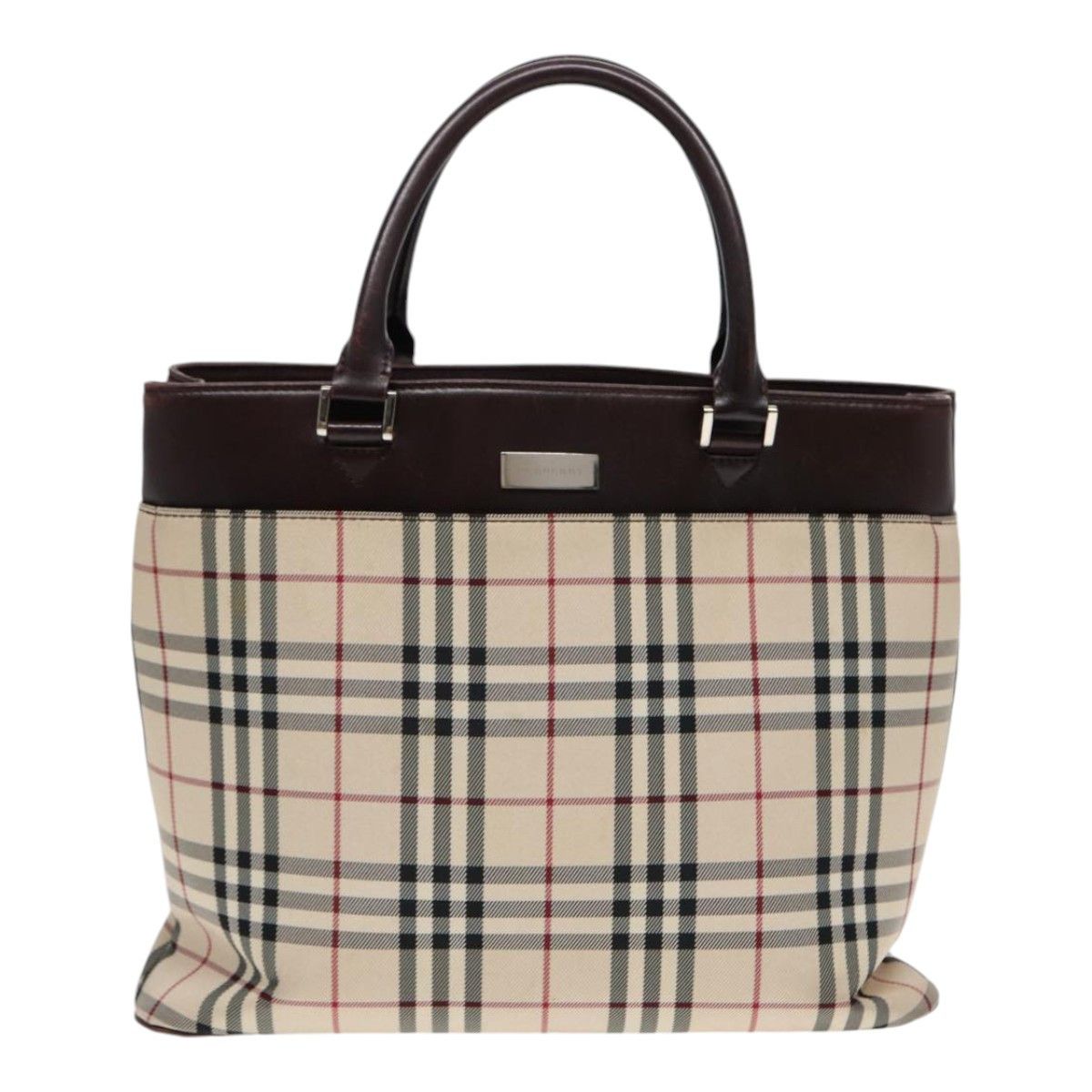 Burberry Nova Check Beige Canvas Handbag (Pre-Owned) Size ONE SIZE - 1 Thumbnail