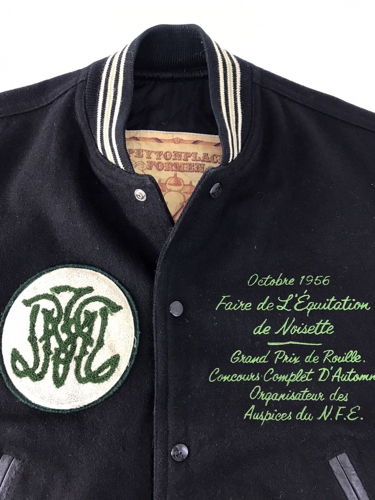 PPFM 90s Peyton Place For Men Grand Prix Jacket Leather Sleeve Size US L / EU 52-54 / 3 - 4 Thumbnail