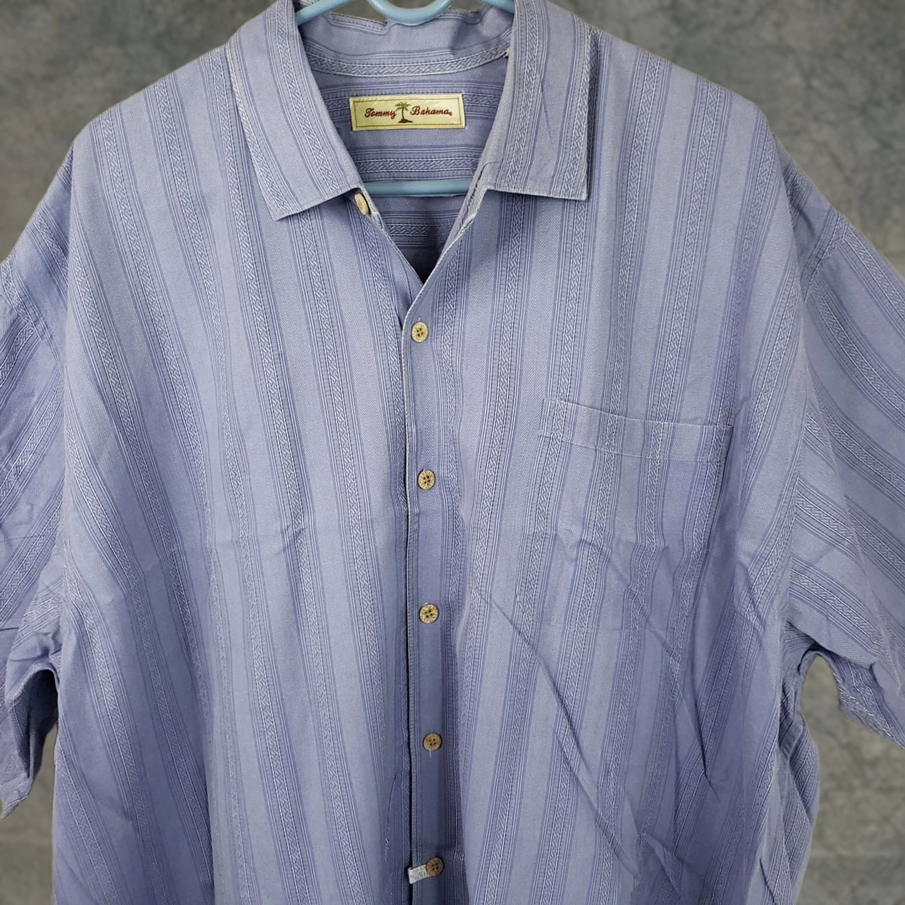 Tommy Bahama Tommy Bahama Silk Button-Down Camp Shirt Blue 2XL Men's Relaxed Regular Short Sleeve Button-Up Size US XXL / EU 58 / 5 - 1 Thumbnail