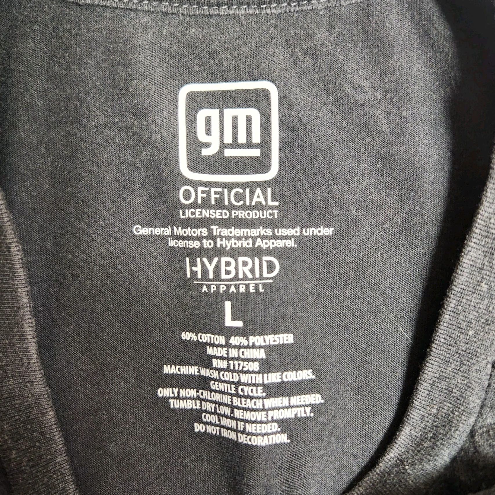 Vintage GM Official Hybrid Apparel Mens |L| Gray '70 Corvette SS Tee Shirt Size US L / EU 52-54 / 3 - 5 Thumbnail