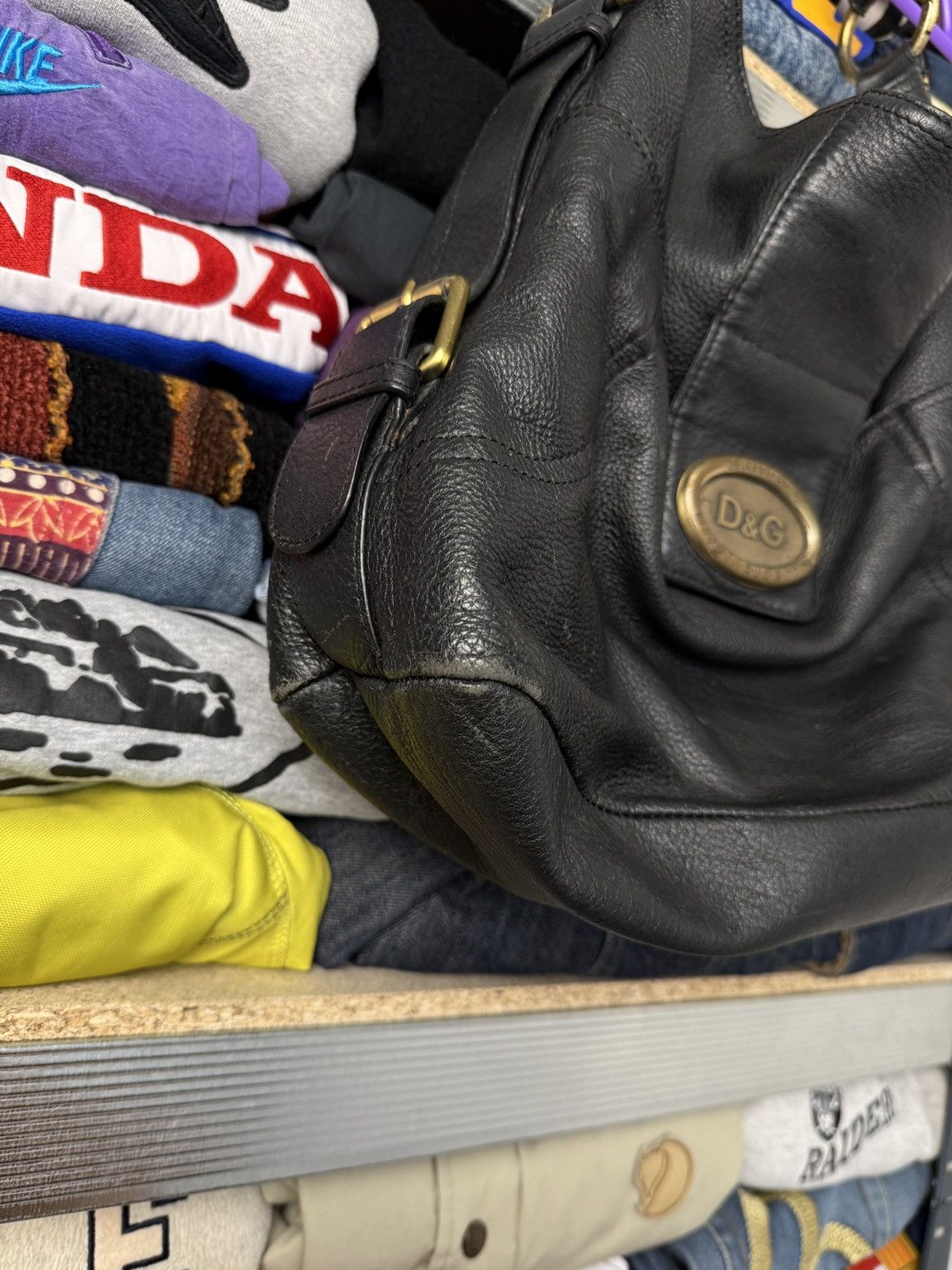 Dolce & Gabbana Vintage Dolce & Gabbana Leather Bag Y2K Metal Logo Size ONE SIZE - 8 Thumbnail