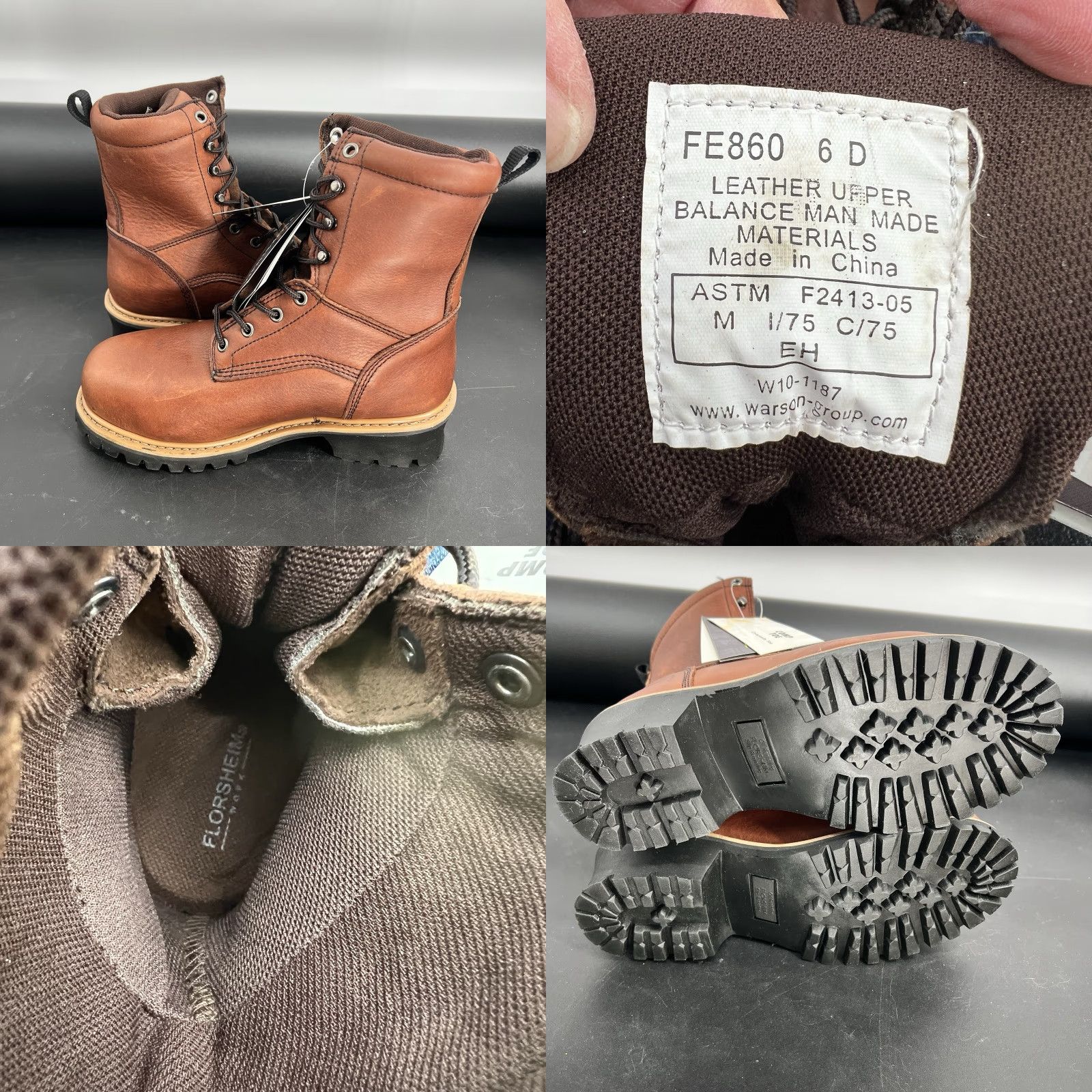 Florsheim Florsheim Logger Boots Brown 9" Goodyear Welt Leather Rubber Outsole Lace Up Size 6D Workwear Mens Boots Size US 6 / EU 39 - 9 Thumbnail