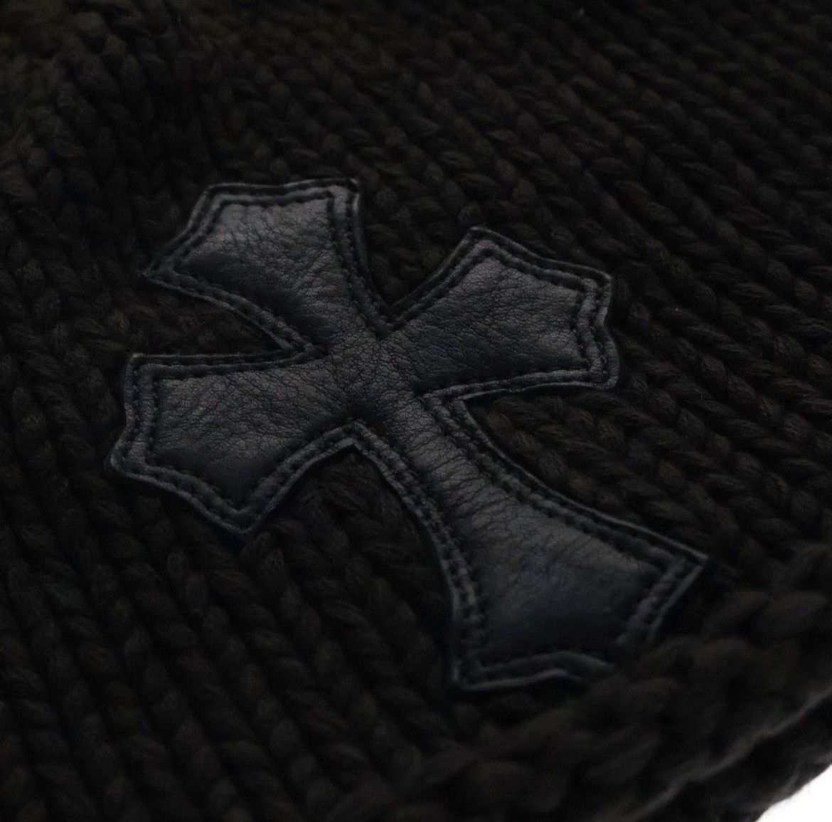 Chrome Hearts Chrome Hearts Black Cashmere Knit Beanie Hat Size ONE SIZE - 5 Thumbnail