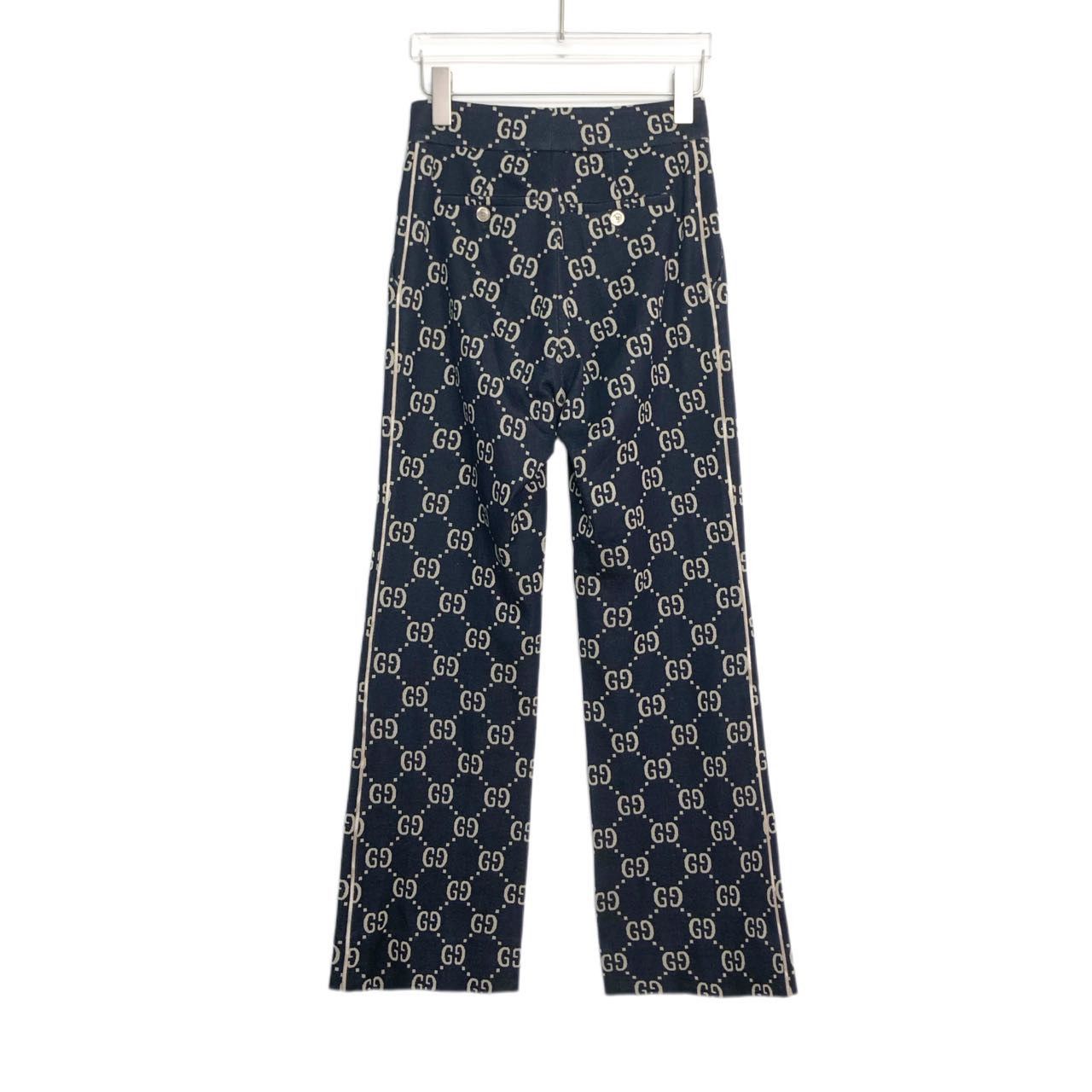 Chanel Gucci All-over GG Print Straight-leg Casual Pants K26WX Size 27" / US 4 / IT 40 - 2 Thumbnail