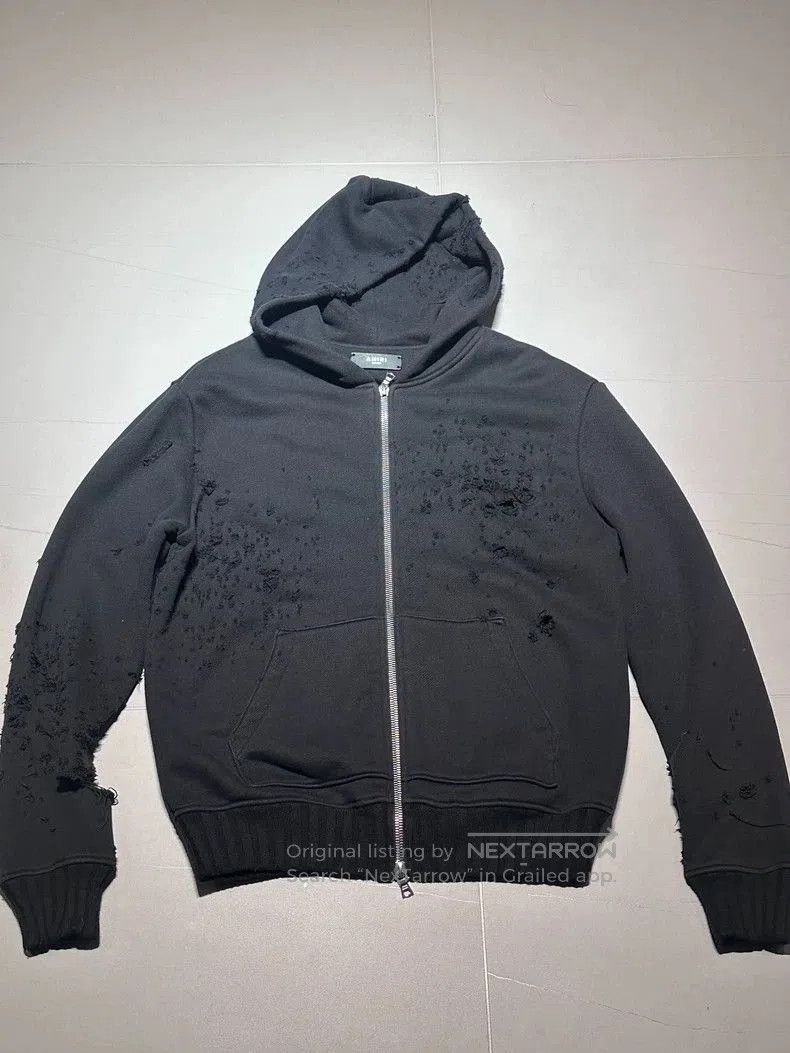 Amiri AMIRI hole black shotgun hooded sweater. Size US M / EU 48-50 / 2 - 1 Thumbnail