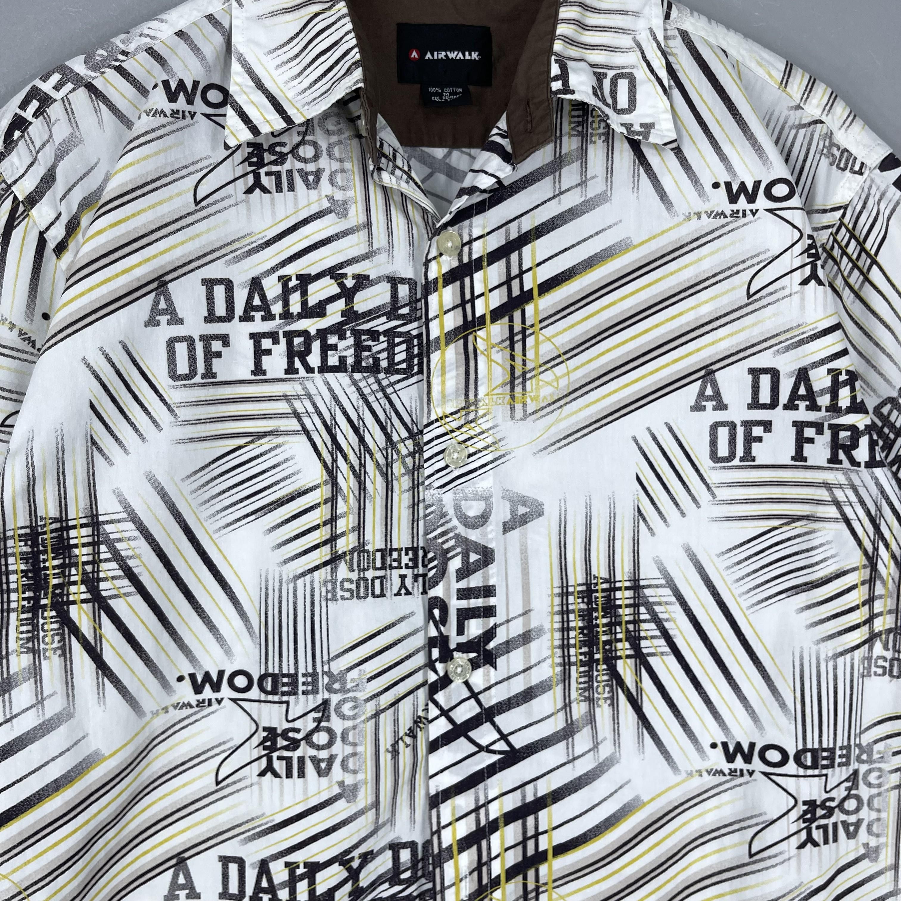 Airwalk Vintage Y2K AIRWALK Abstract Pattern Printed Shirt Size US M / EU 48-50 / 2 - 2 Thumbnail