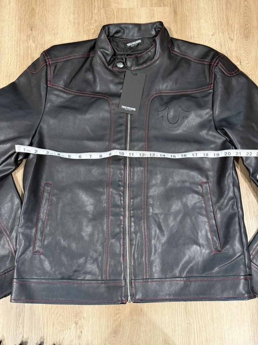 True Religion True Religion Black Leather Jacket Size US M / EU 48-50 / 2 - 4 Thumbnail