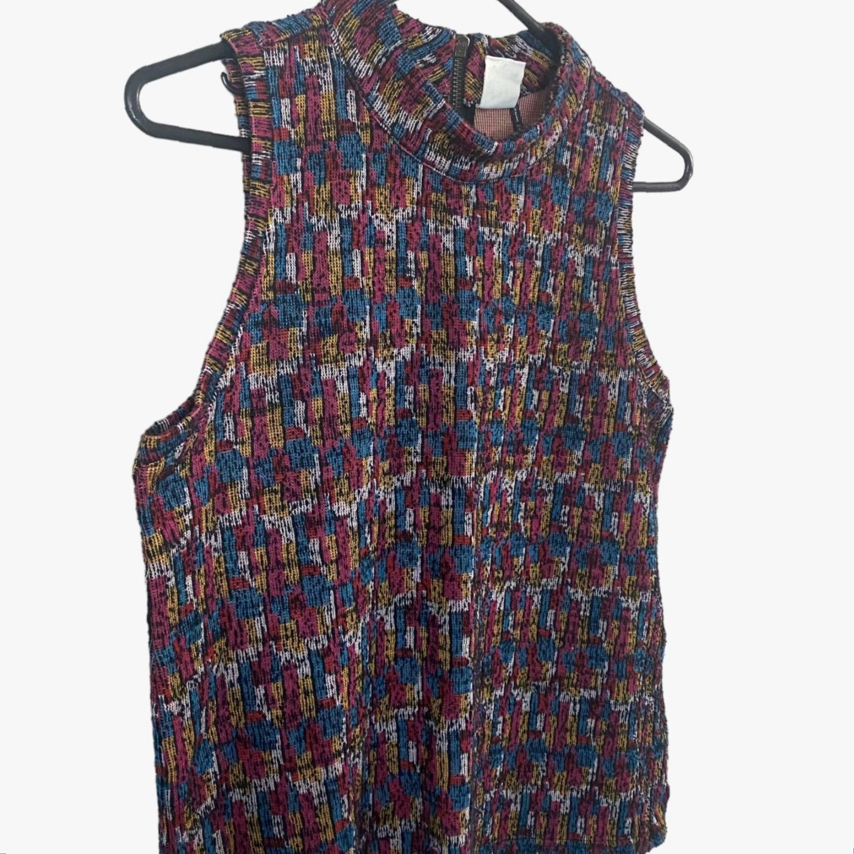 Anthropologie Anthropologie Akemi + Kin Petra Mockneck Sleeveless Top Women Small Multi Geometric Tank Chic Womens Size S / US 4 / IT 40 - 4 Thumbnail