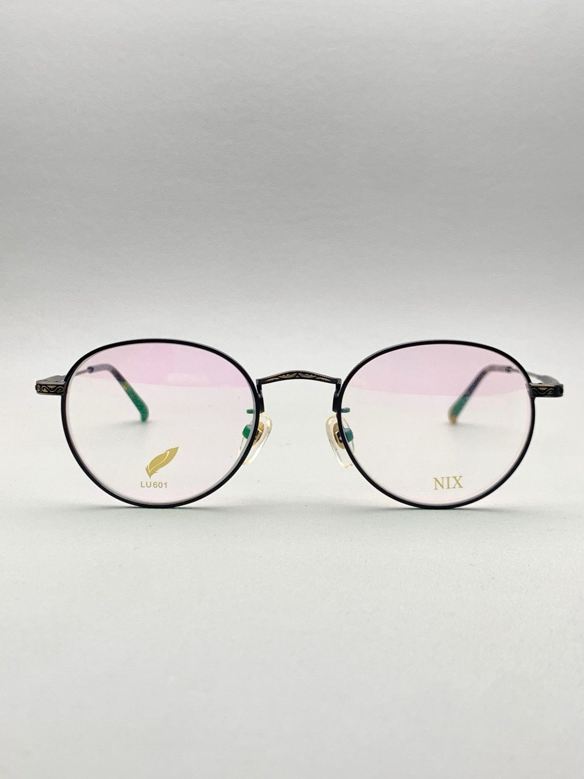 Nix Lu601 Antique Bronze Titanium Round Glasses in Black, Men's — image 2 of 6