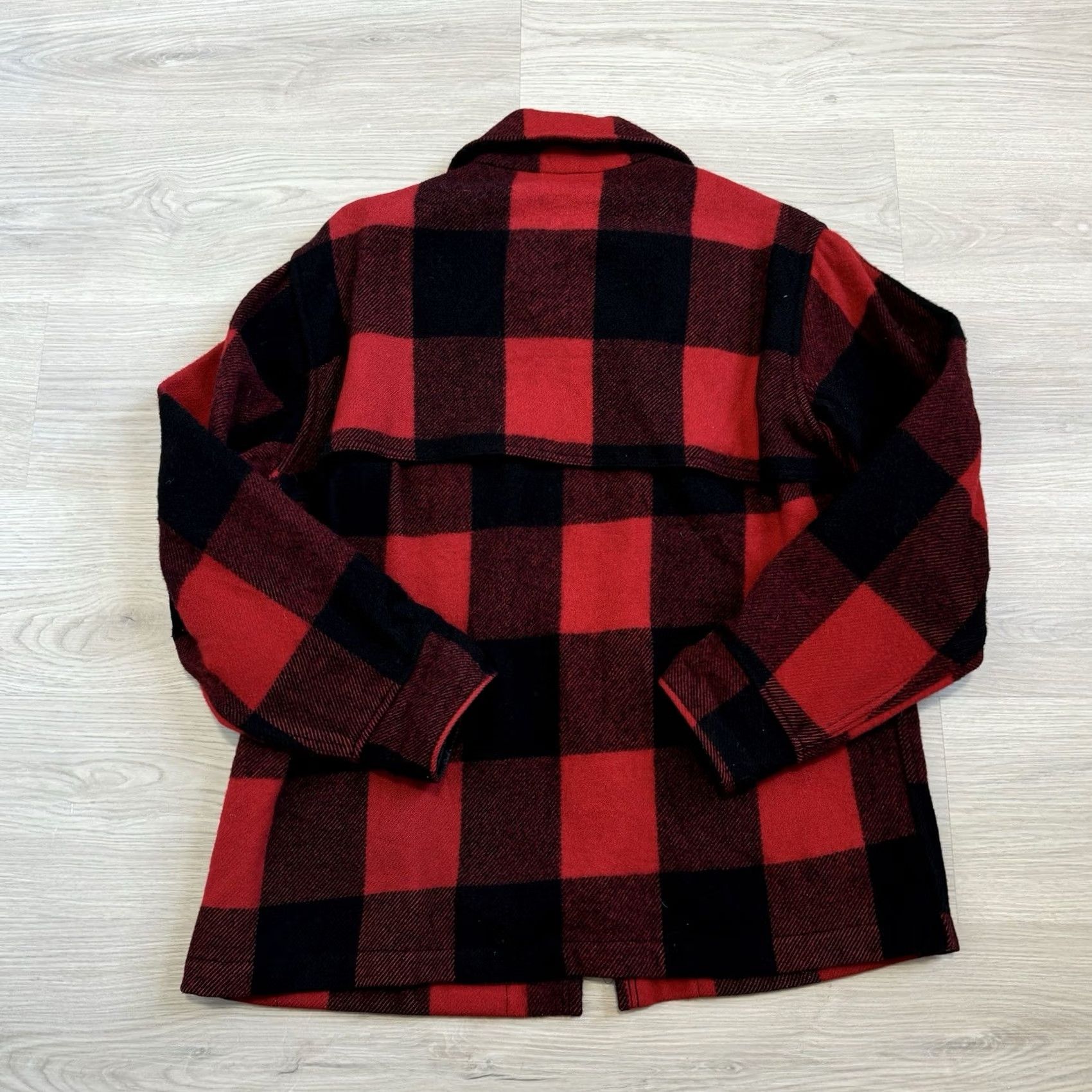 Vintage VINTAGE Woolrich Jacket Mid-Length Full Zip Plaid Wool Red Black Buffalo Coat Sz L Mens Size US L / EU 52-54 / 3 - 4 Thumbnail