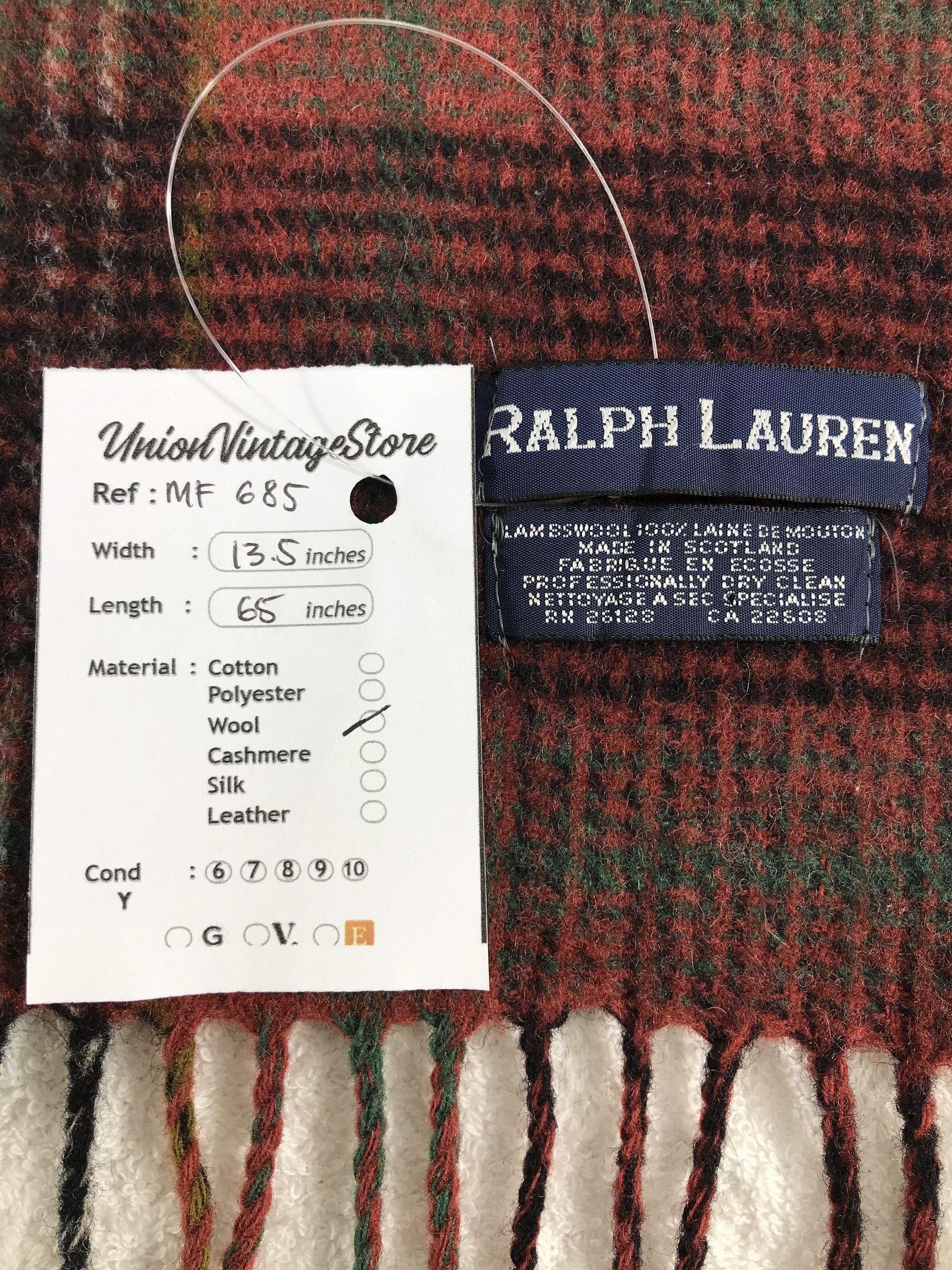 Ralph Lauren Vintage Ralph Lauren Scarf/Muffler/Neckwear MF685 Size ONE SIZE - 5 Thumbnail