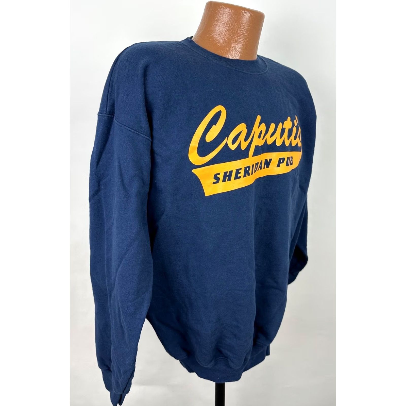 Hanes VINTAGE Hanes Sweatshirt Shirt Unisex Medium Navy Blue 90s Grunge Retro Pullover Crew Neck (Mens) Size US M / EU 48-50 / 2 - 7 Thumbnail