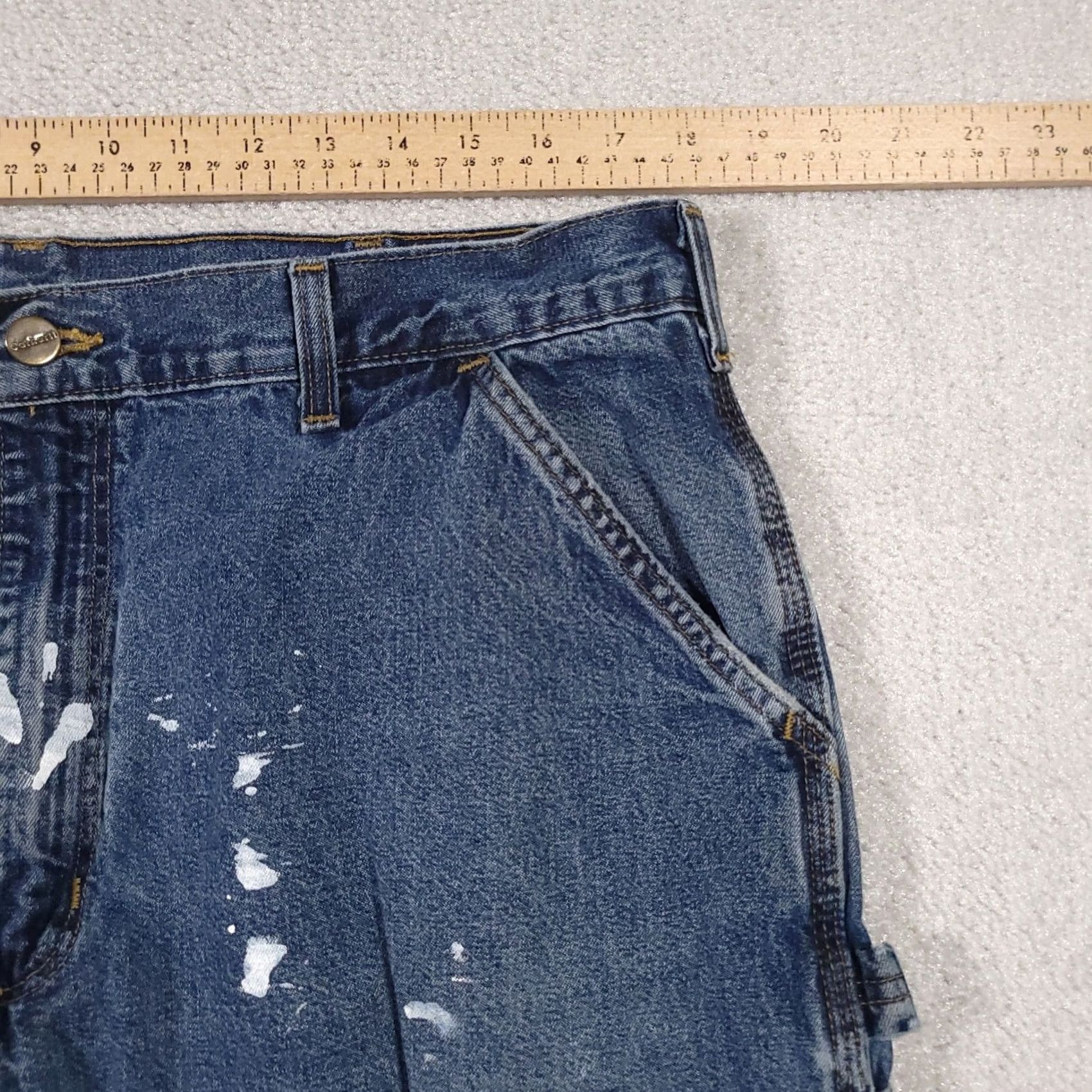 Carhartt Carhartt B13 Dungaree Carpenter Denim Jeans Blue Mens 38x32 Grunge Workwear Size US 38 / EU 54 - 5 Thumbnail