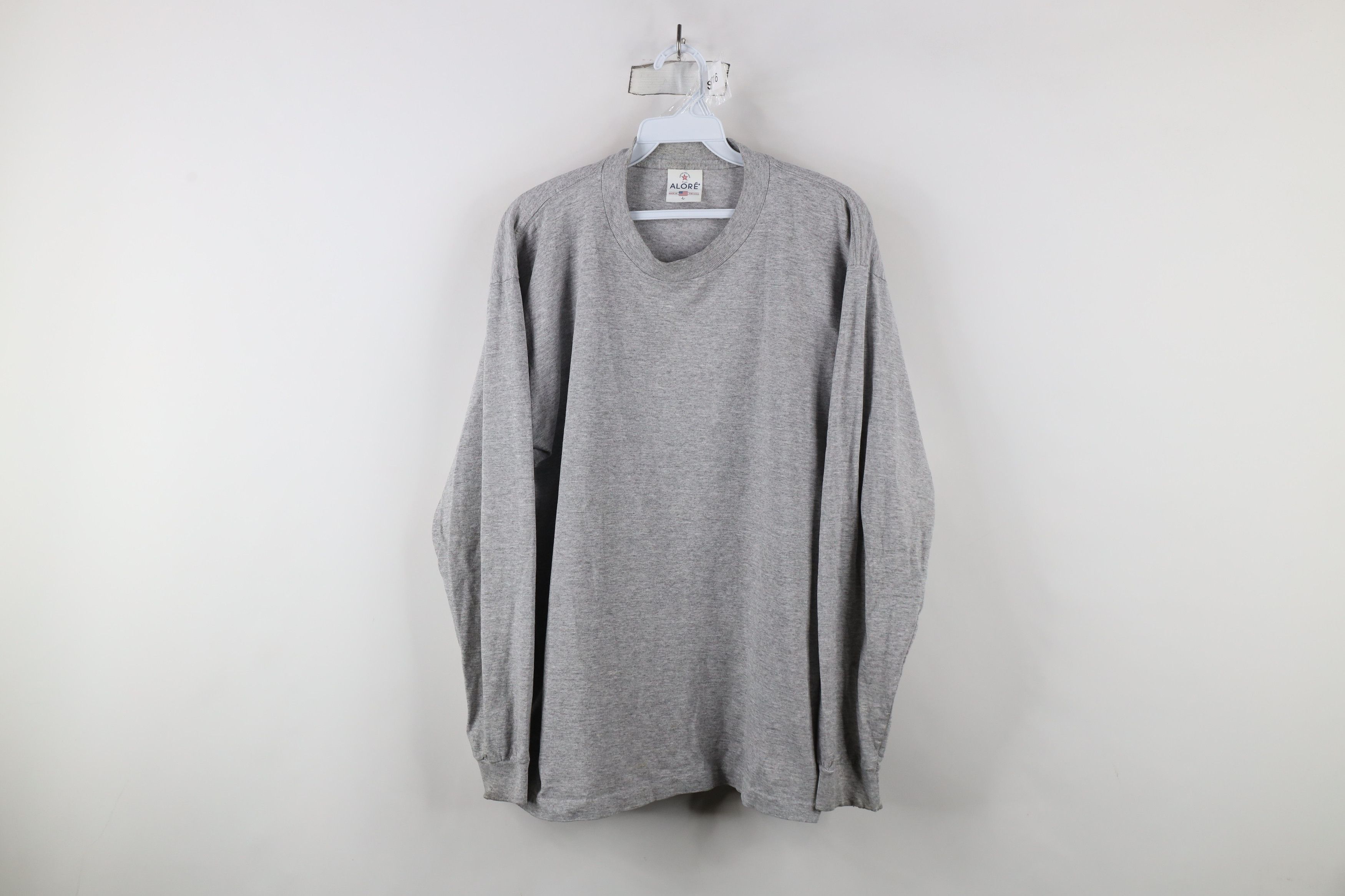 Vintage Vintage 90s Streetwear Long Sleeve T-Shirt Gray Cotton USA Size US L / EU 52-54 / 3 - 1 Thumbnail