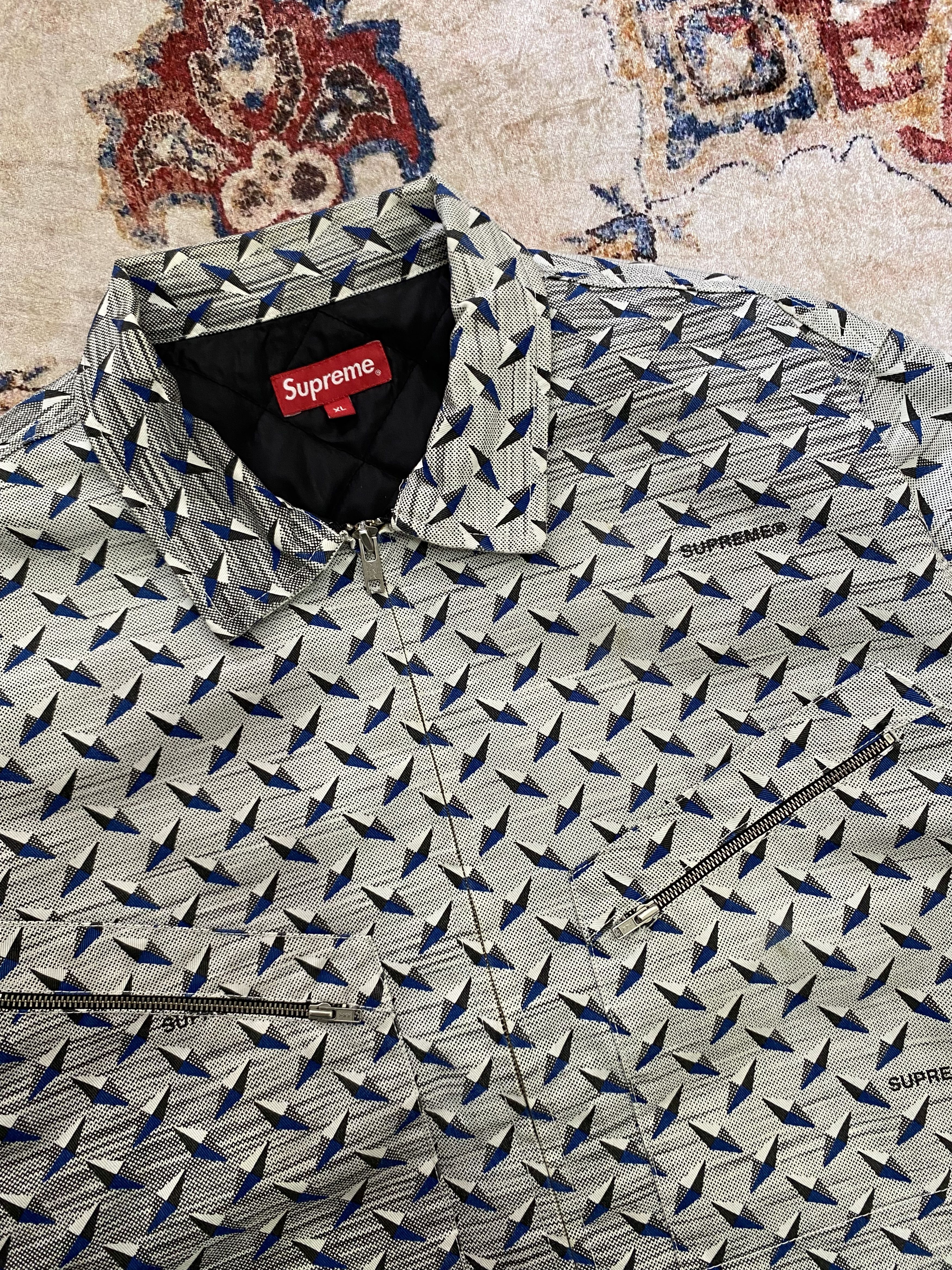 Supreme SS19 Supreme Diamond Plate Work Jacket Size US XL / EU 56 / 4 - 4 Thumbnail