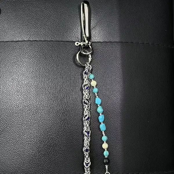 VIBE Original Trendy Cracked Stone Bead Punk Style Pants Chain Size ONE SIZE - 3 Thumbnail