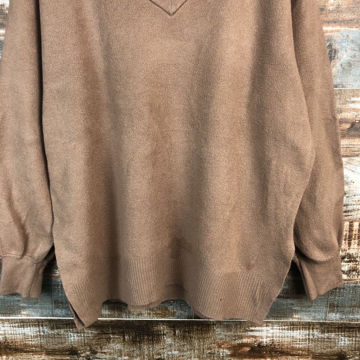 GU × Homespun Knitwear GU Brown vintage Knitwear #A1794 Size US L / EU 52-54 / 3 - 6 Thumbnail