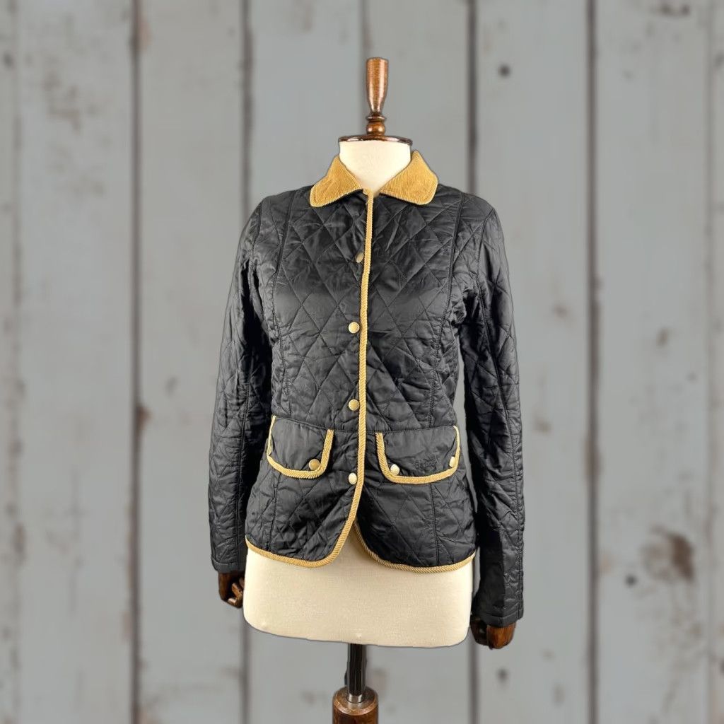 Barbour Barbour Jacket Women's Size 34 Black Long Sleeve Button Collared Business Casual Formal Travel Pocket Size XXS / US 00 / IT 34 - 1 Thumbnail