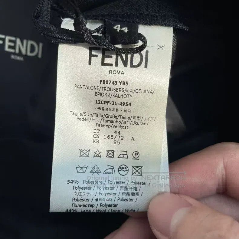 Fendi Fendi Black solid color wool dress pants Size 44L - 6 Thumbnail