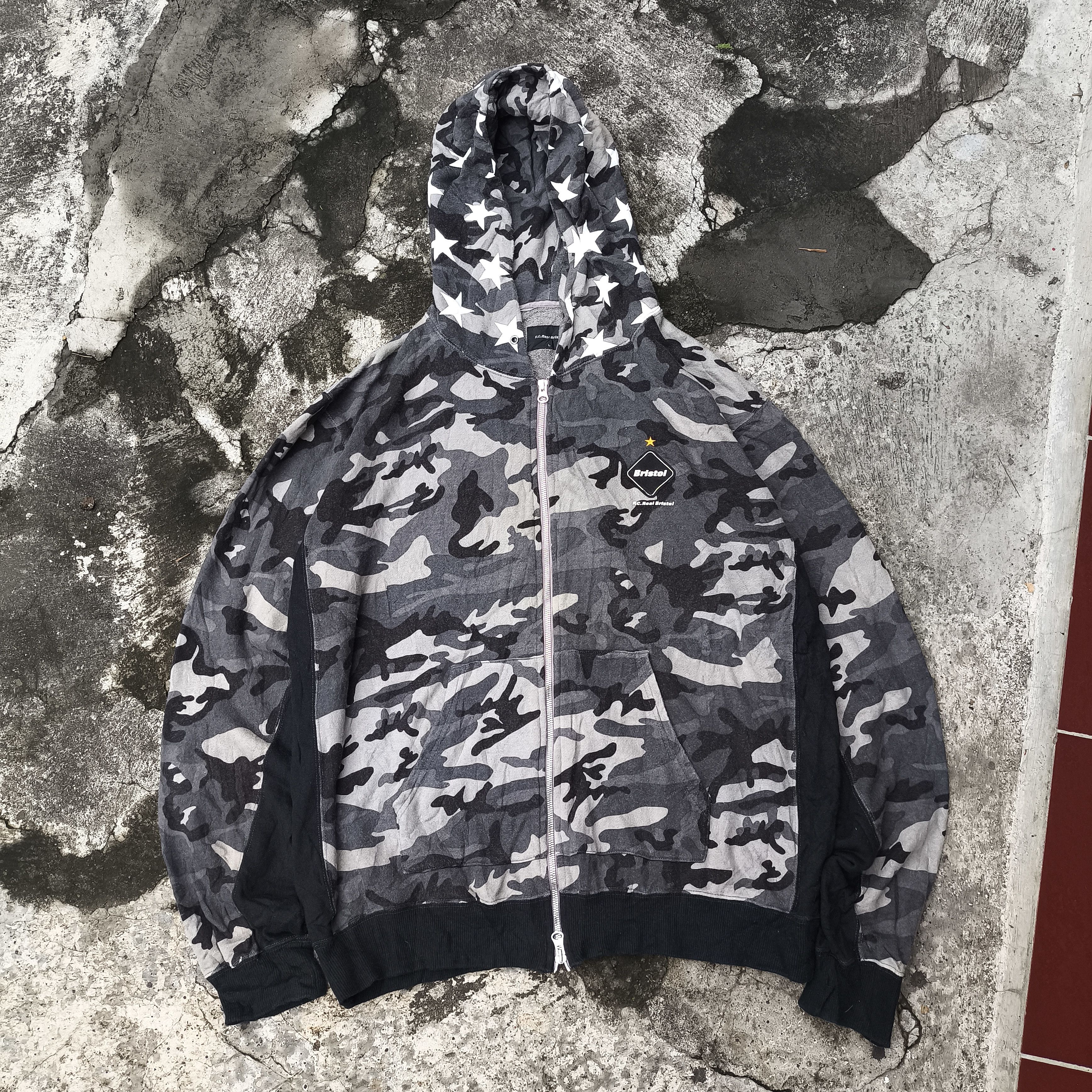 F.C.R.B × Football Club Real Bristol × Sophnet. Ss19 FC real Bristol x  sophnet Zipper Hoodie camouflage | Grailed