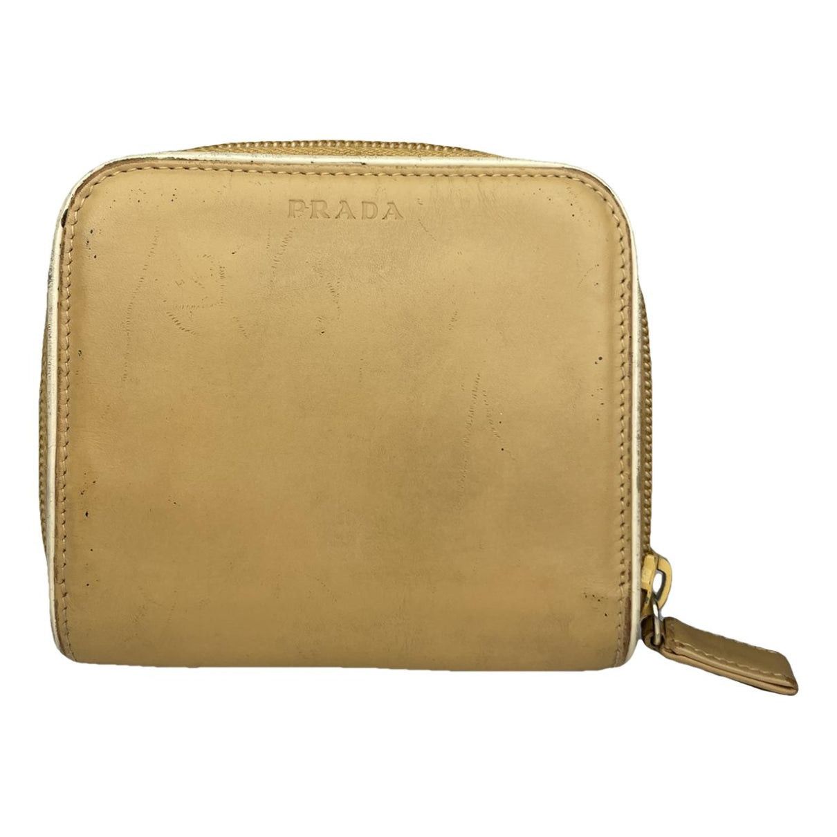 Prada Beige Leather Wallet Size ONE SIZE - 1 Thumbnail