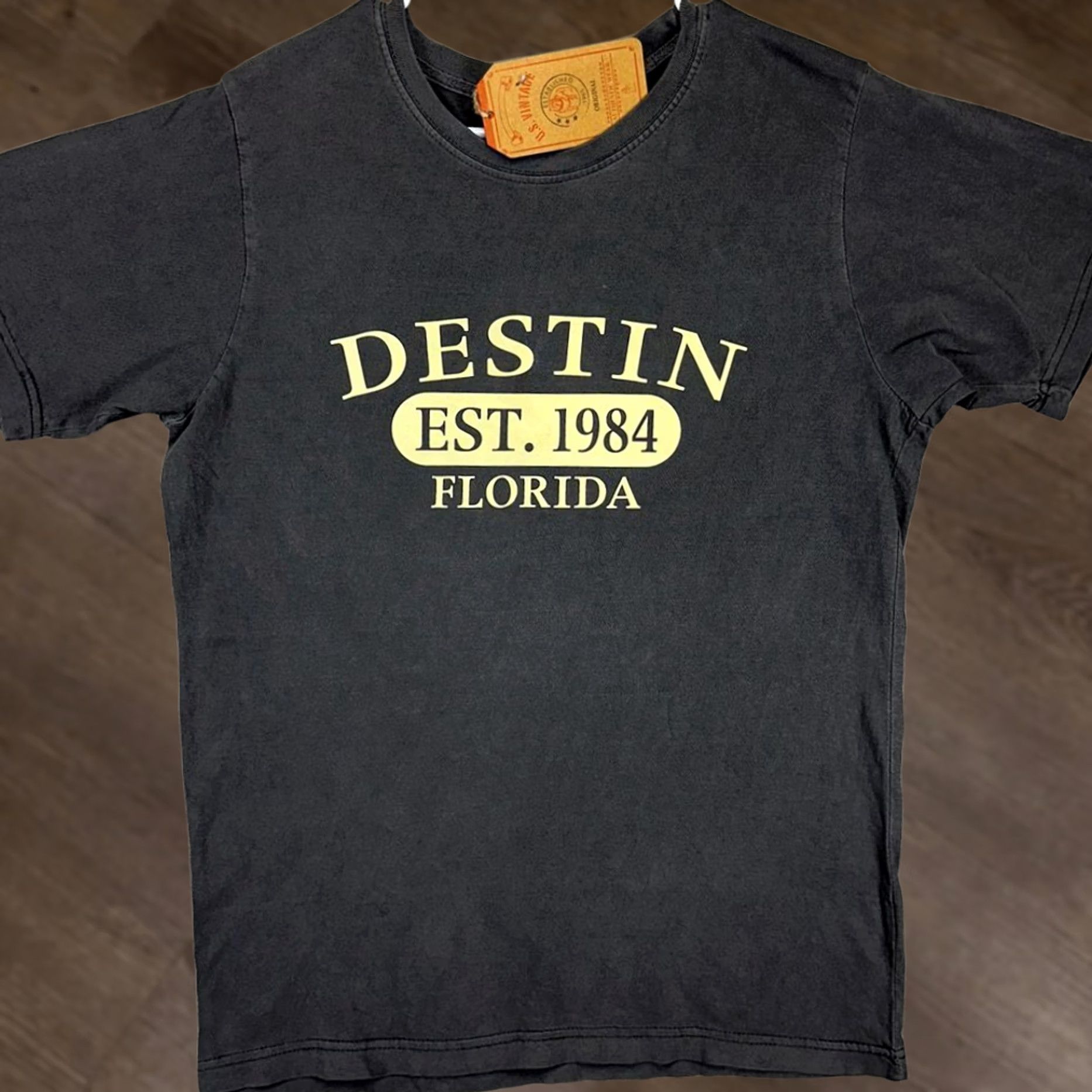 destin U.S. Vintage Destin Florida T-Shirt Men Medium Black Cotton Short Sleeve Tee NEW Size US M / EU 48-50 / 2 - 1 Thumbnail