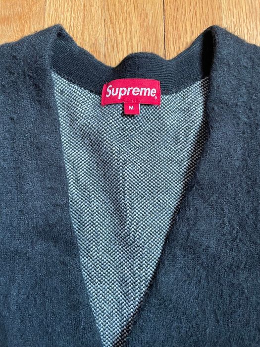 Supreme Supreme SS21 Brushed Checkerboard Mohair Cardigan | Grailed