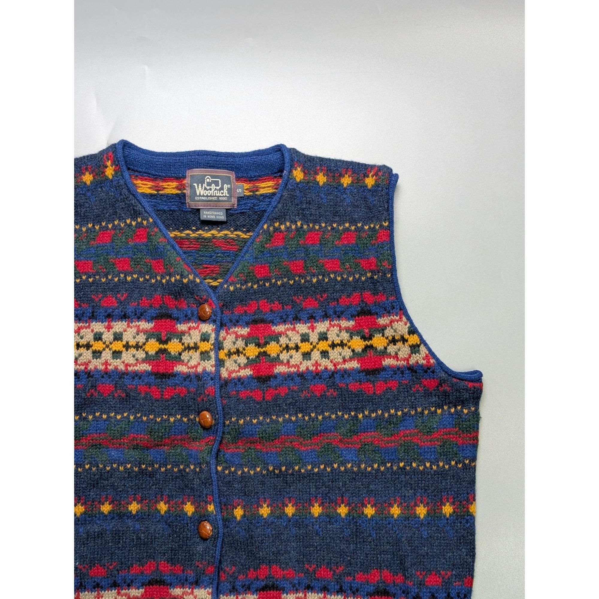 Woolrich Woolen Mills Woolrich Vintage Native Pattern Wool Gilet (Y1097) Size S / US 4 / IT 40 - 3 Thumbnail