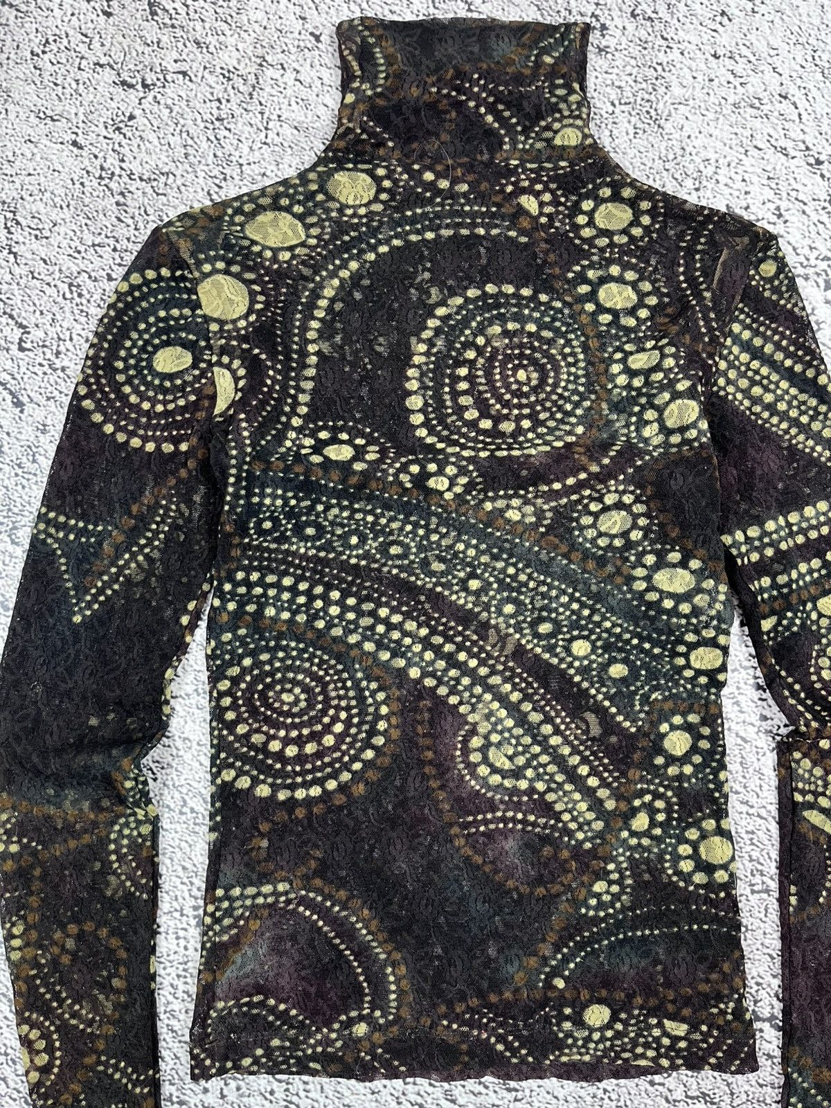 plein sud Vintage Y2K Plein Sud Jeans Mesh Lace Turtleneck Top Size S / US 4 / IT 40 - 12 Thumbnail