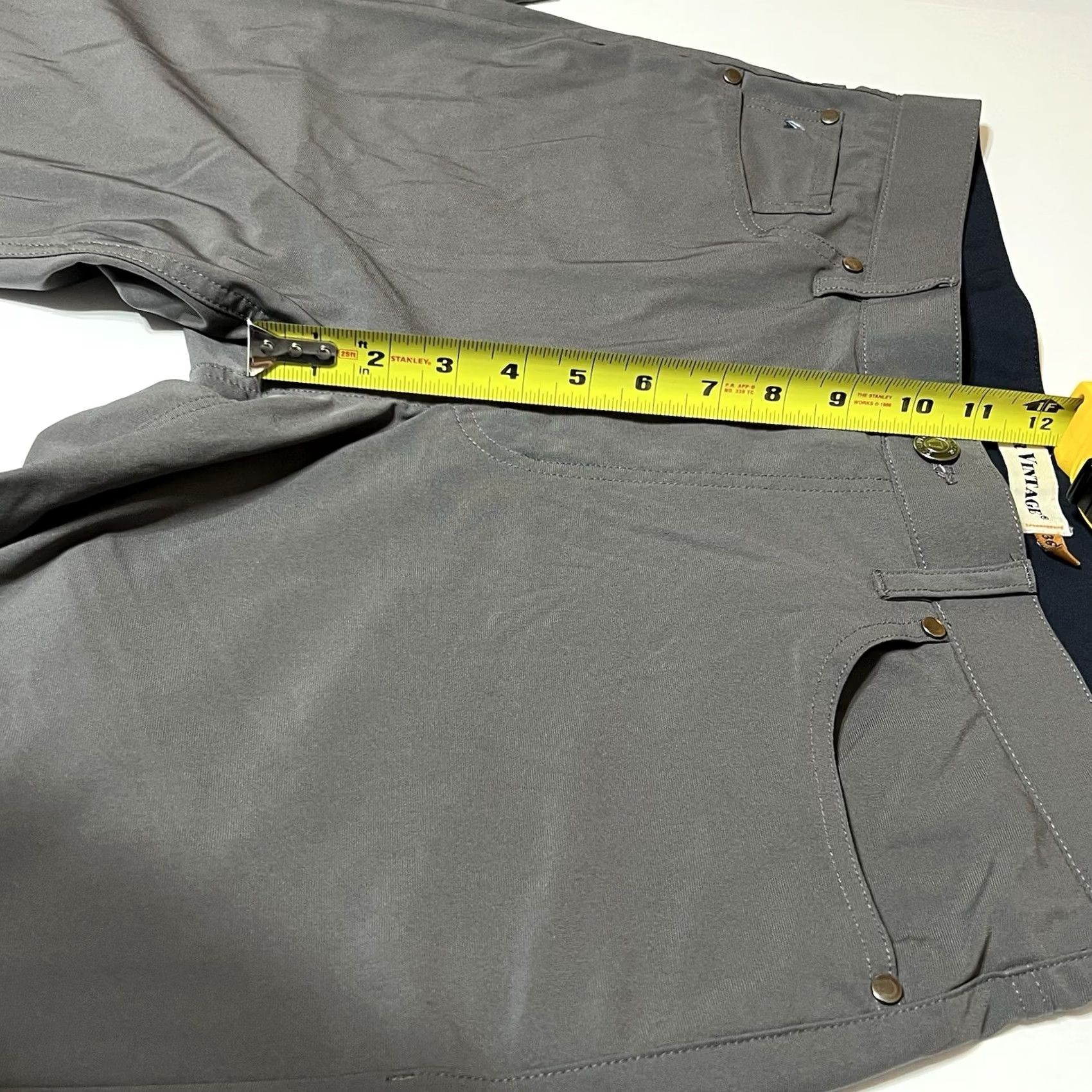 Vintage Tailor Vintage Mens Canaan Slim Fit Stretch Pants Gray 36x29 Slim Chino Flat Front Zip Modern Straight Inseam 29 Size US 36 / EU 52 - 4 Thumbnail