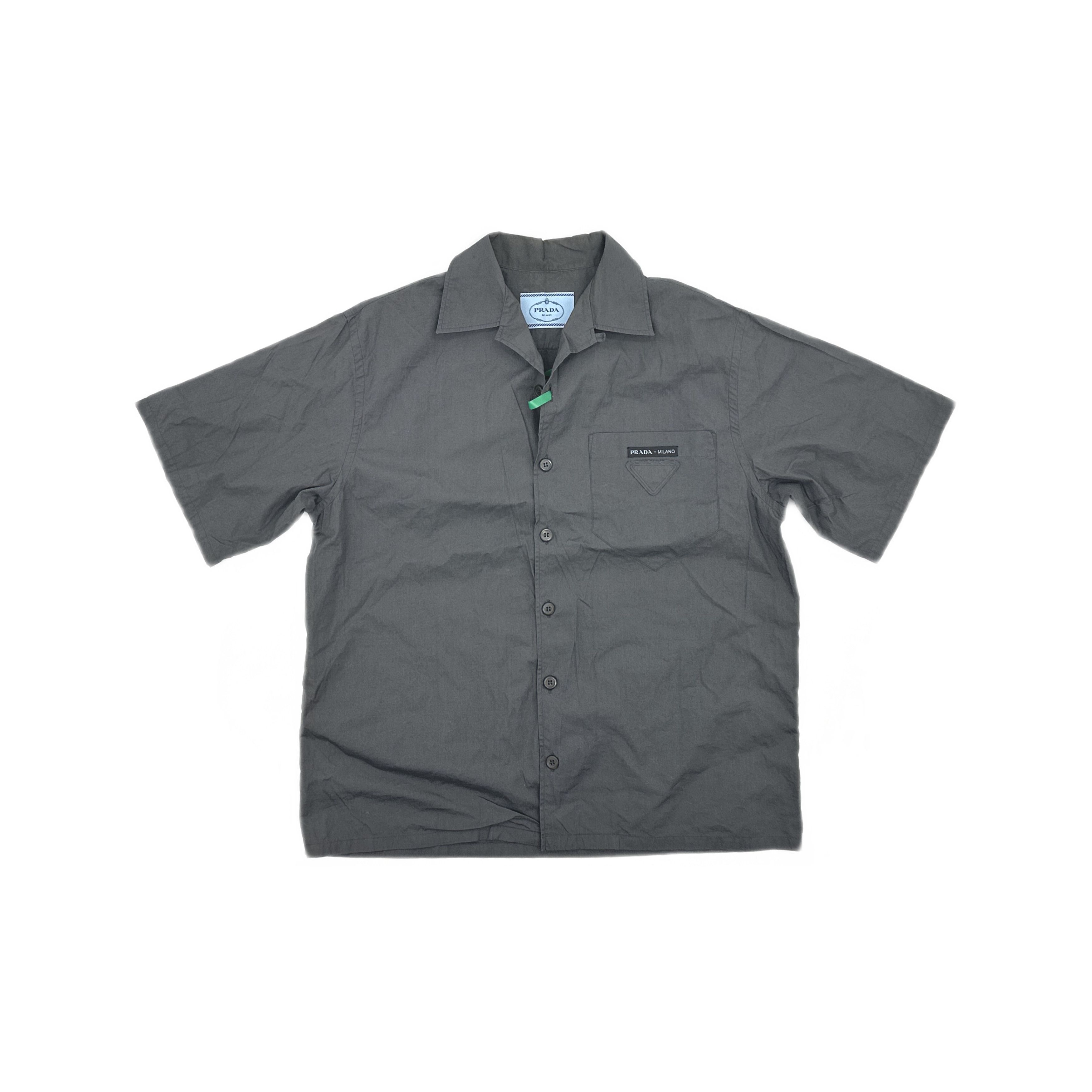 Prada Prada Logo Patch Button Up Shirt Size M Size US M / EU 48-50 / 2 - 1 Thumbnail