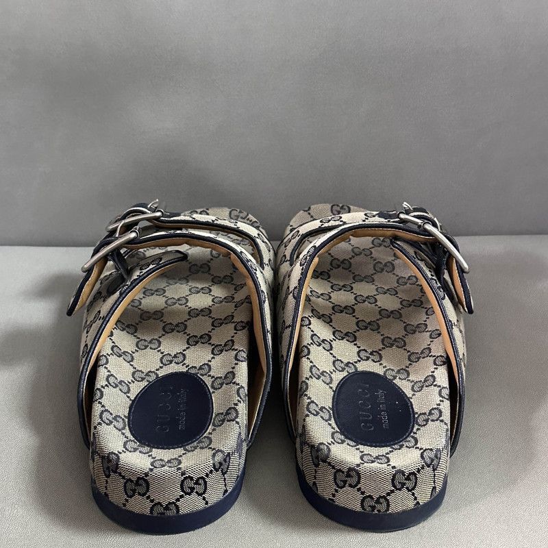 Gucci Gucci Brown Slide Sandals for Men - Size US 10.5 / EU 43-44 - 3 Thumbnail