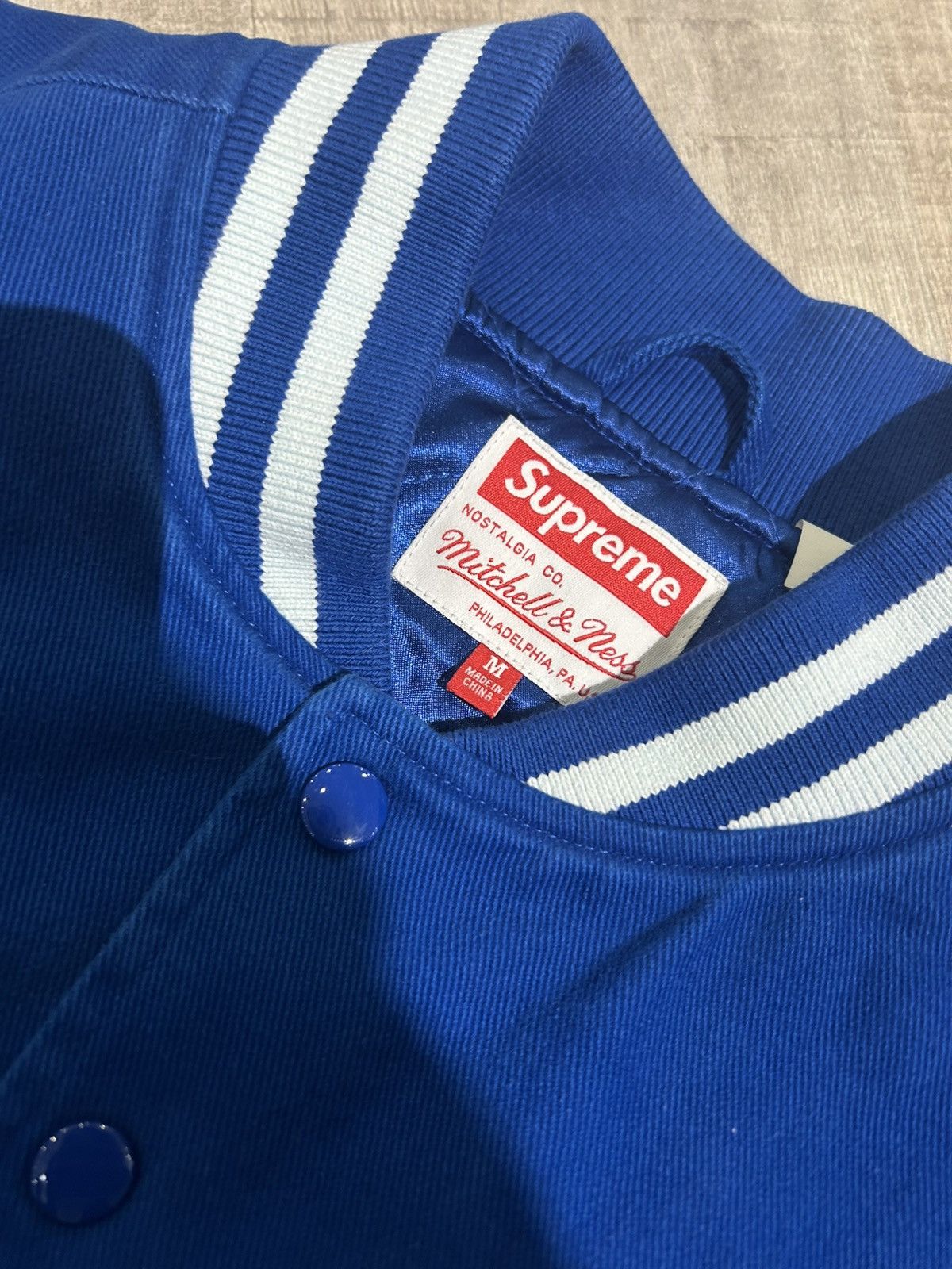 Supreme Supreme x Mitchell & Ness Doughboy Twill Varsity Jacket Size US M / EU 48-50 / 2 - 9 Thumbnail