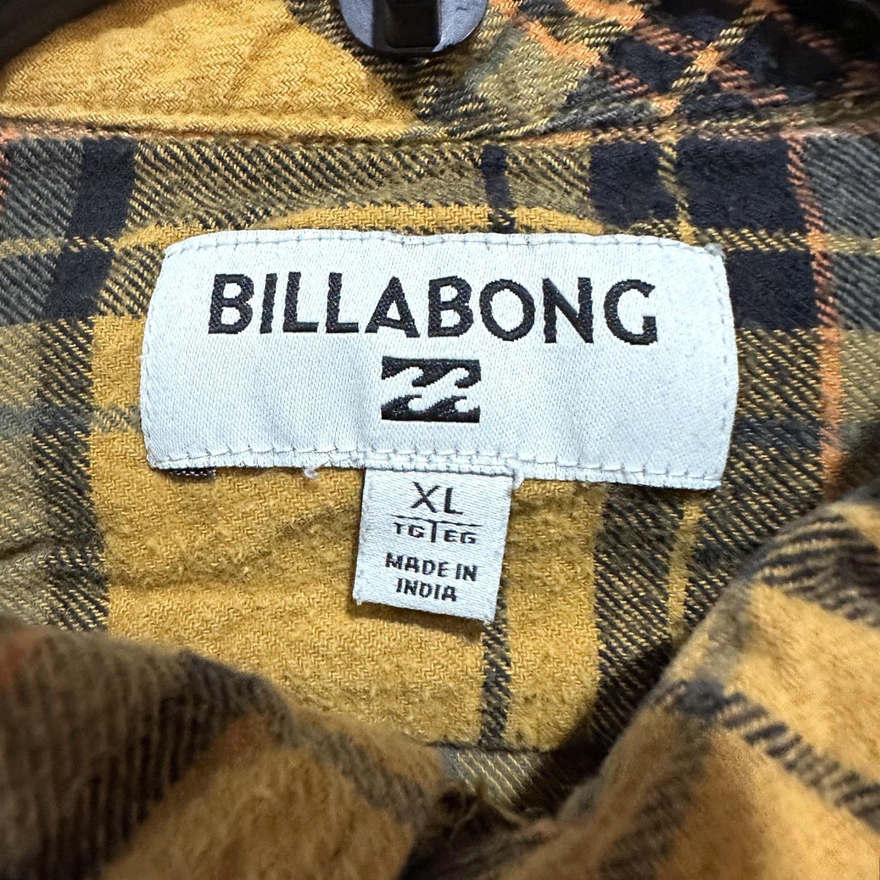 Billabong Billabong Shirt XL Yellow Plaid Flannel Button Front Surf Grunge PILL Mens Size US XL / EU 56 / 4 - 3 Thumbnail