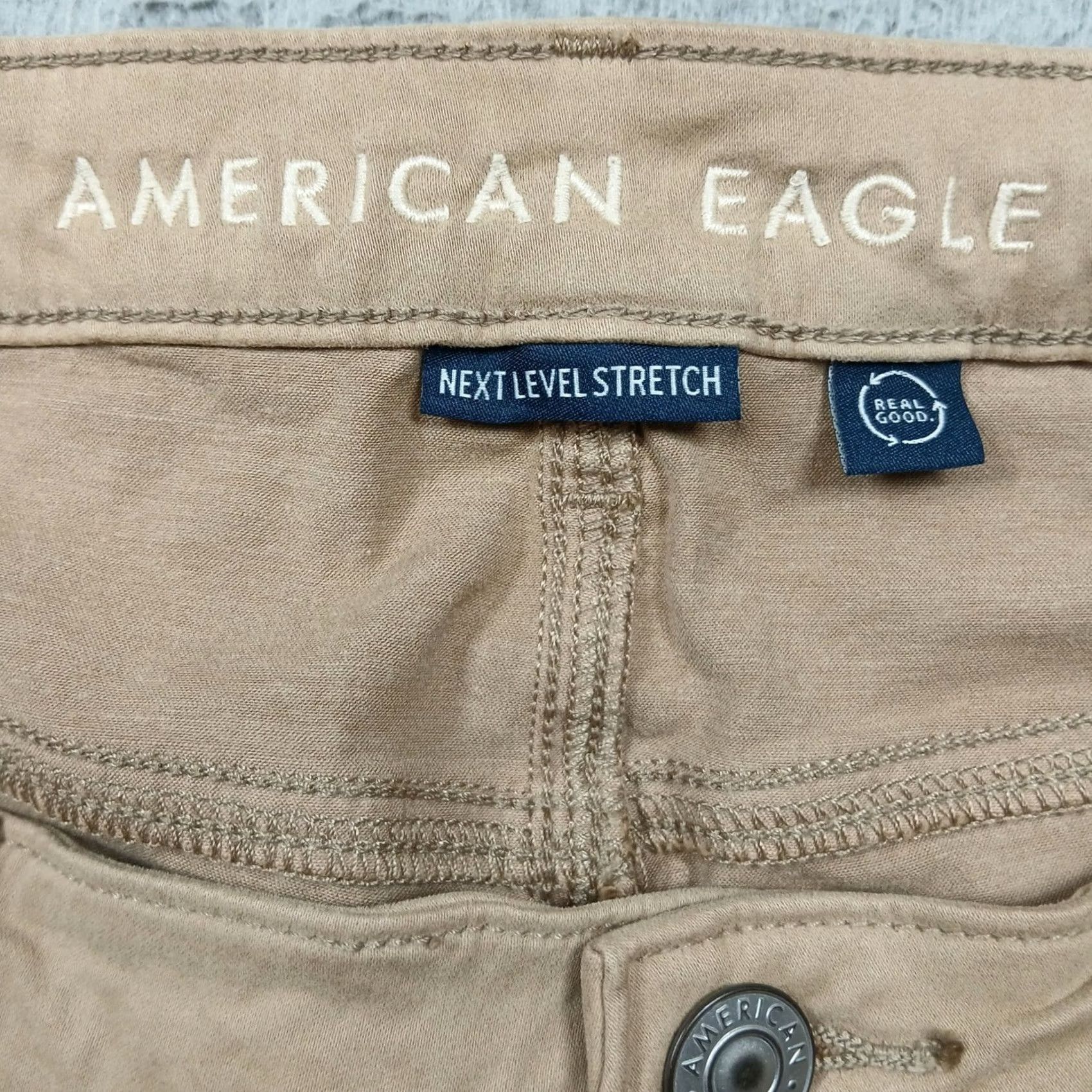 Vintage American Eagle Next Level Stretch Pants Women's 16 Regular Khaki Tan Size 38" / US 16 / IT 52 - 5 Thumbnail
