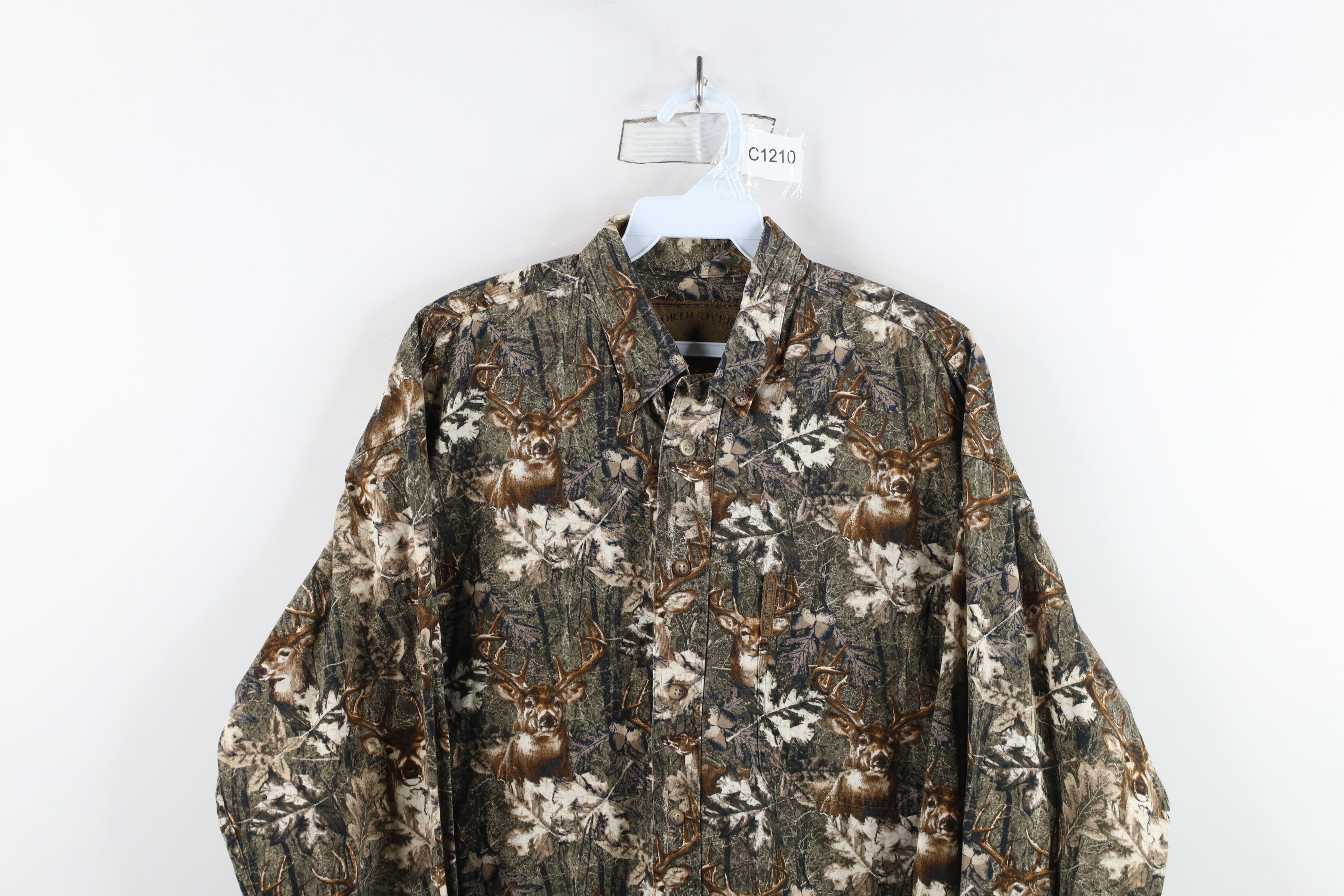 Vintage Vintage 90s Y2K Streetwear Deer Buck Camouflage Button Shirt Size US M / EU 48-50 / 2 - 2 Thumbnail