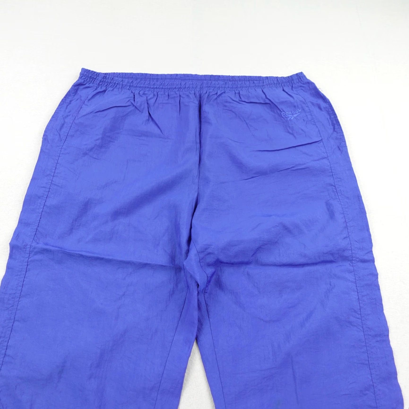 Reebok VINTAGE Reebok Pants Mens XL Track Windbreaker Ankle Zip 90s Blue UK/US Shaft 40in Waist Mens Size US 36 / EU 52 - 2 Thumbnail