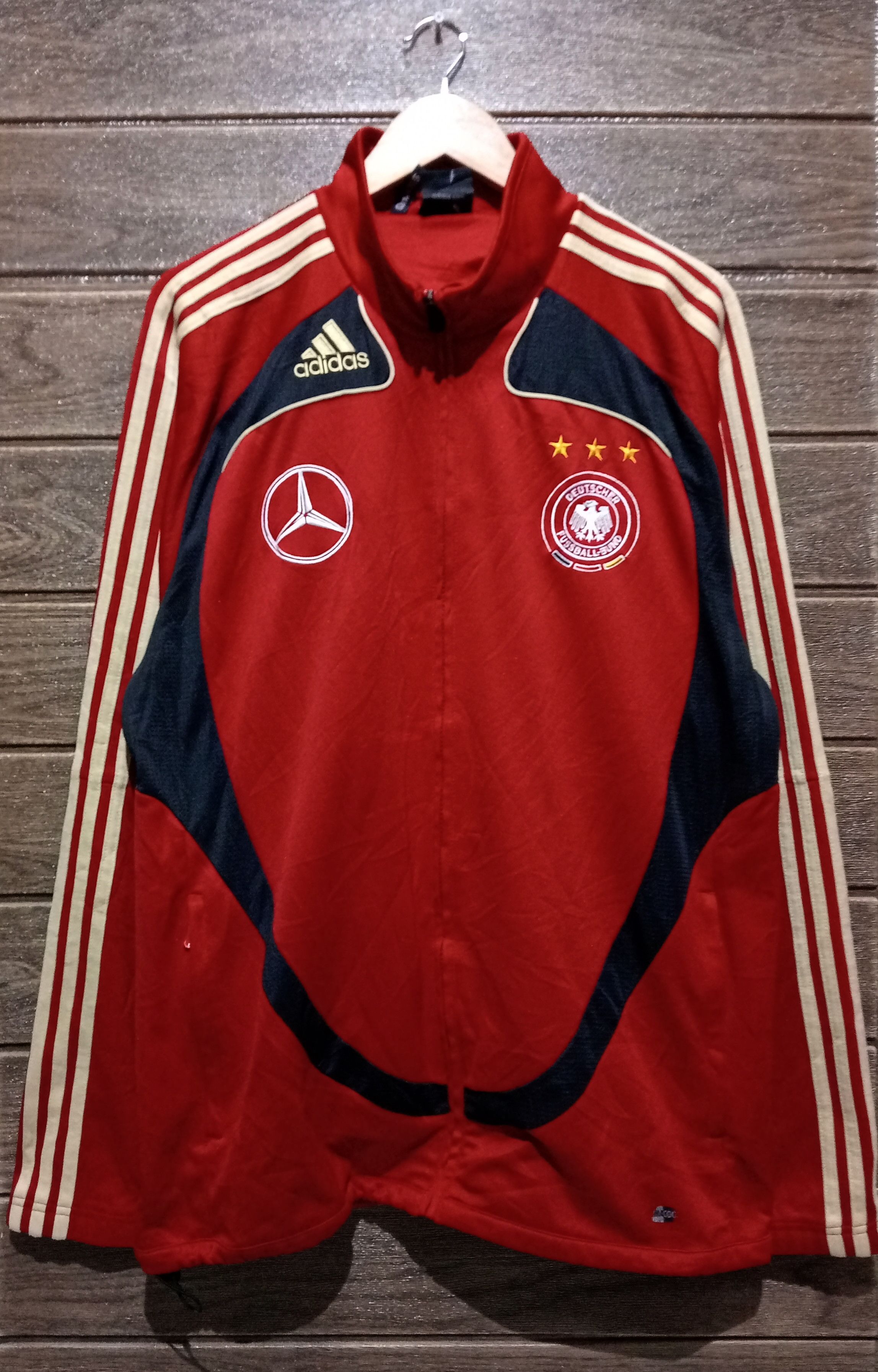 image of Vintage Adidas 2008 Germany Training Jacket Very in Red, Men's (Size Large)