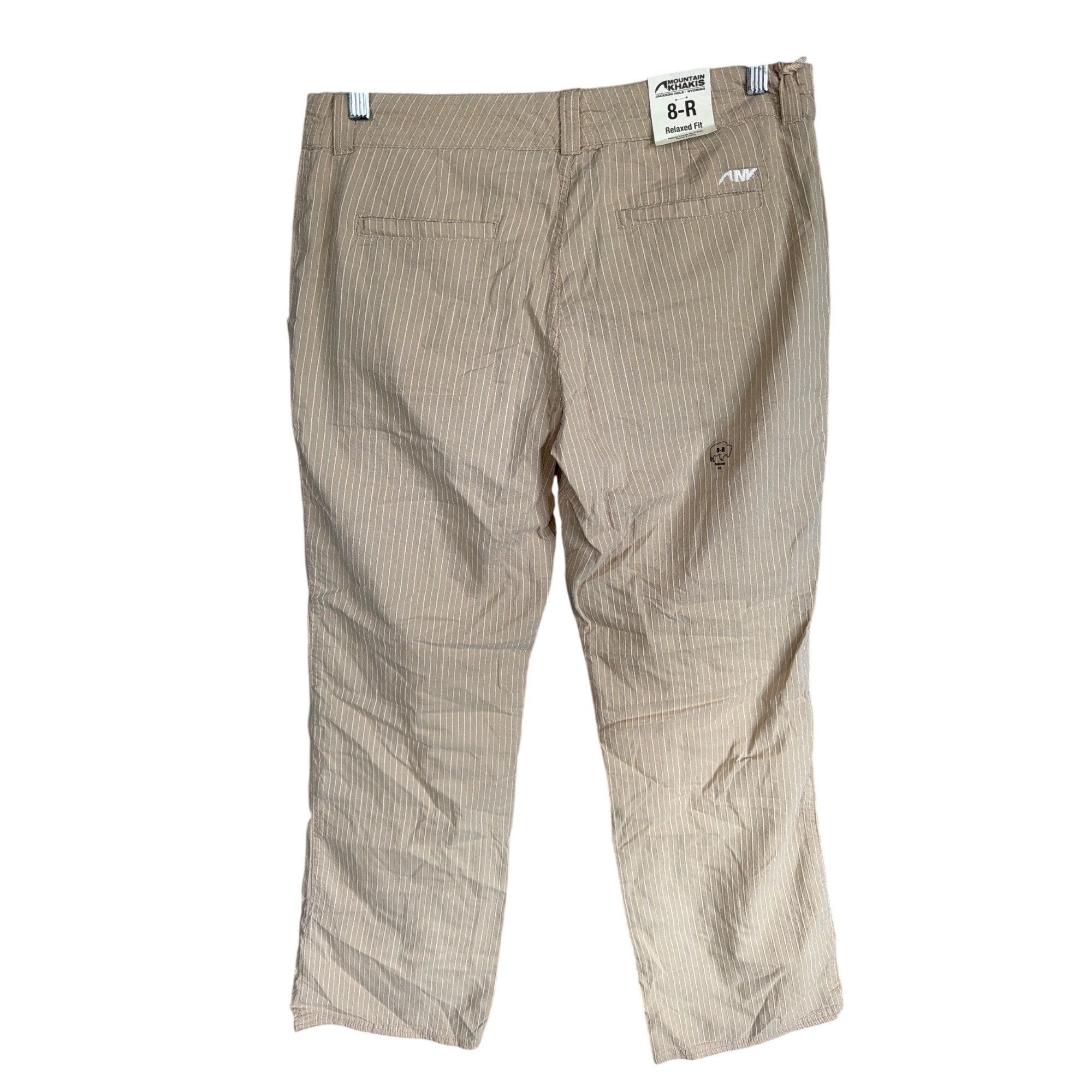 Mountain Khakis NWT Mountain Khakis 8R Lightweight Pinstripe Pants Beige New Size 30" / US 8 / IT 44 - 4 Thumbnail