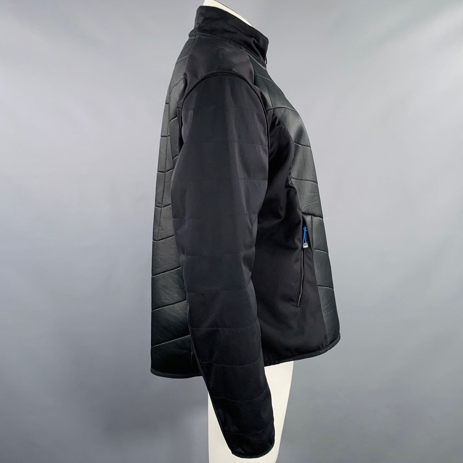 BMW BMW 3XL Black Polyester Blend Quilted Zip Pockets Jacket Size 3XL / US 20-22 - 3 Thumbnail