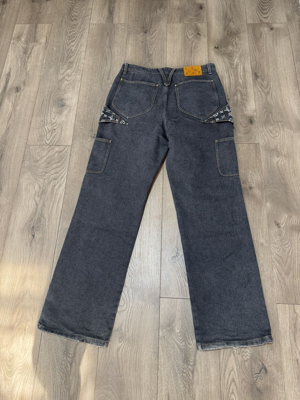 Louis Vuitton Louis Vuitton Monogram Panel Zip Denim Jeans Size 32 Size US 32 / EU 48 - 13 Thumbnail