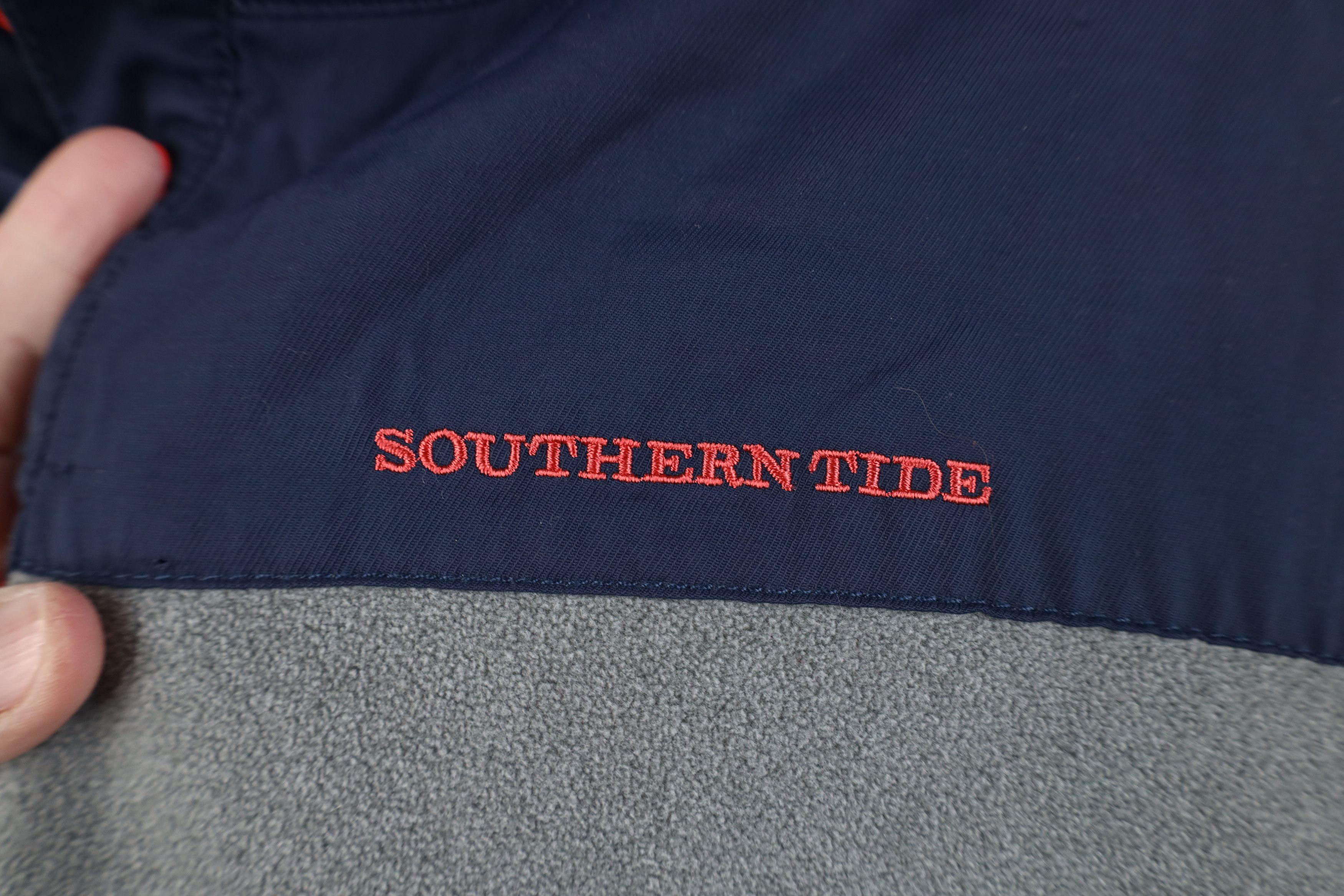 Southern Tide Southern Tide Color Block Snap Button Fleece Pullover Jacket Size US XL / EU 56 / 4 - 4 Thumbnail