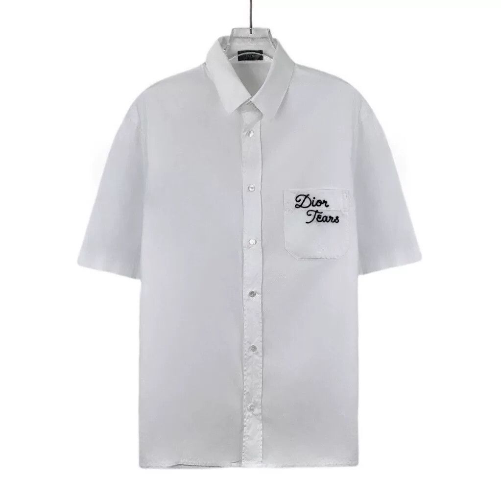 Dior dior x denim tears white short sleeve shirt Size US M / EU 48-50 / 2 - 1 Thumbnail