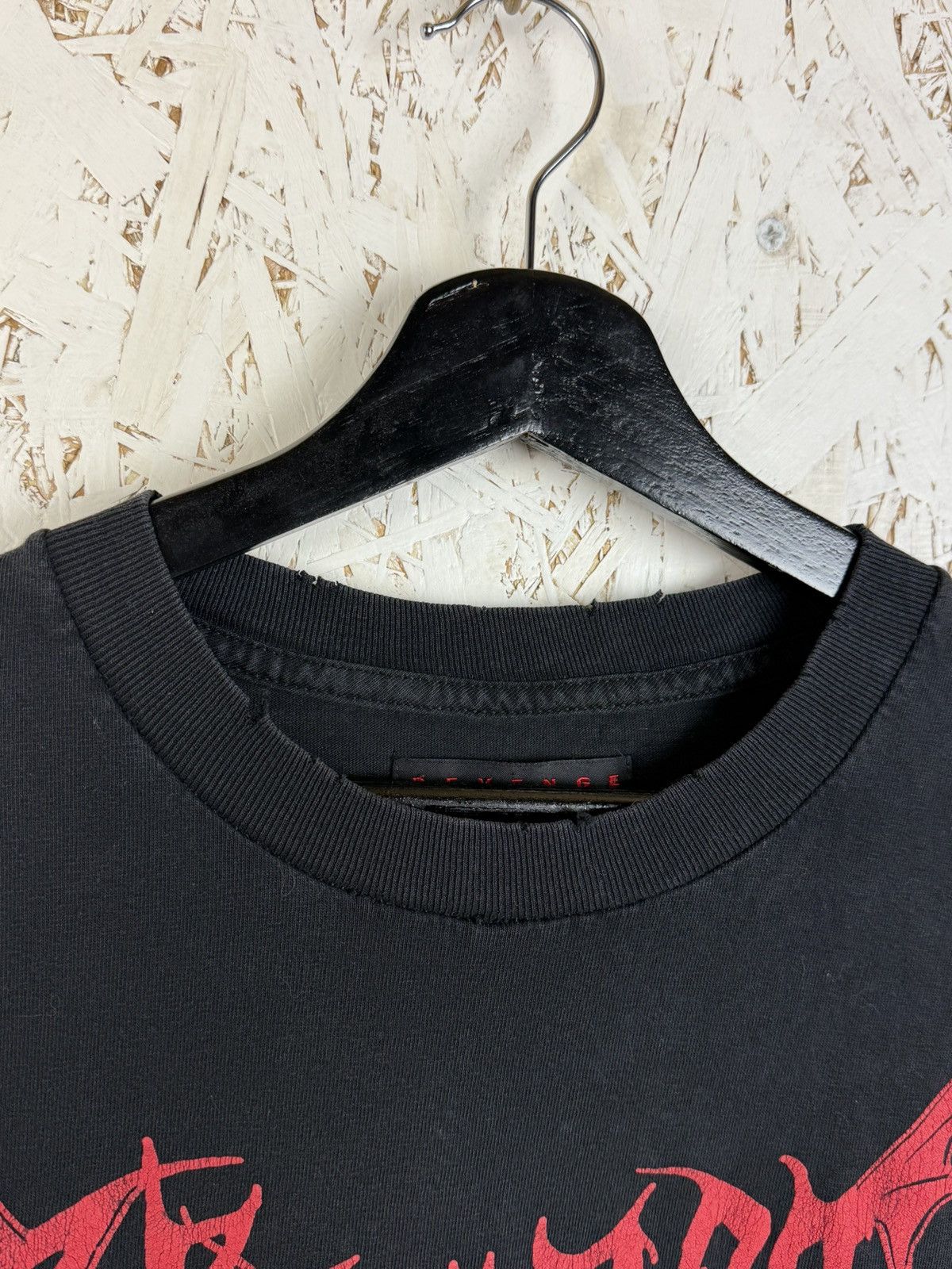 Revenge Revenge 2017 Mayhem Metal Logo T-Shirt Distressed Black/Red Size US L / EU 52-54 / 3 - 3 Thumbnail