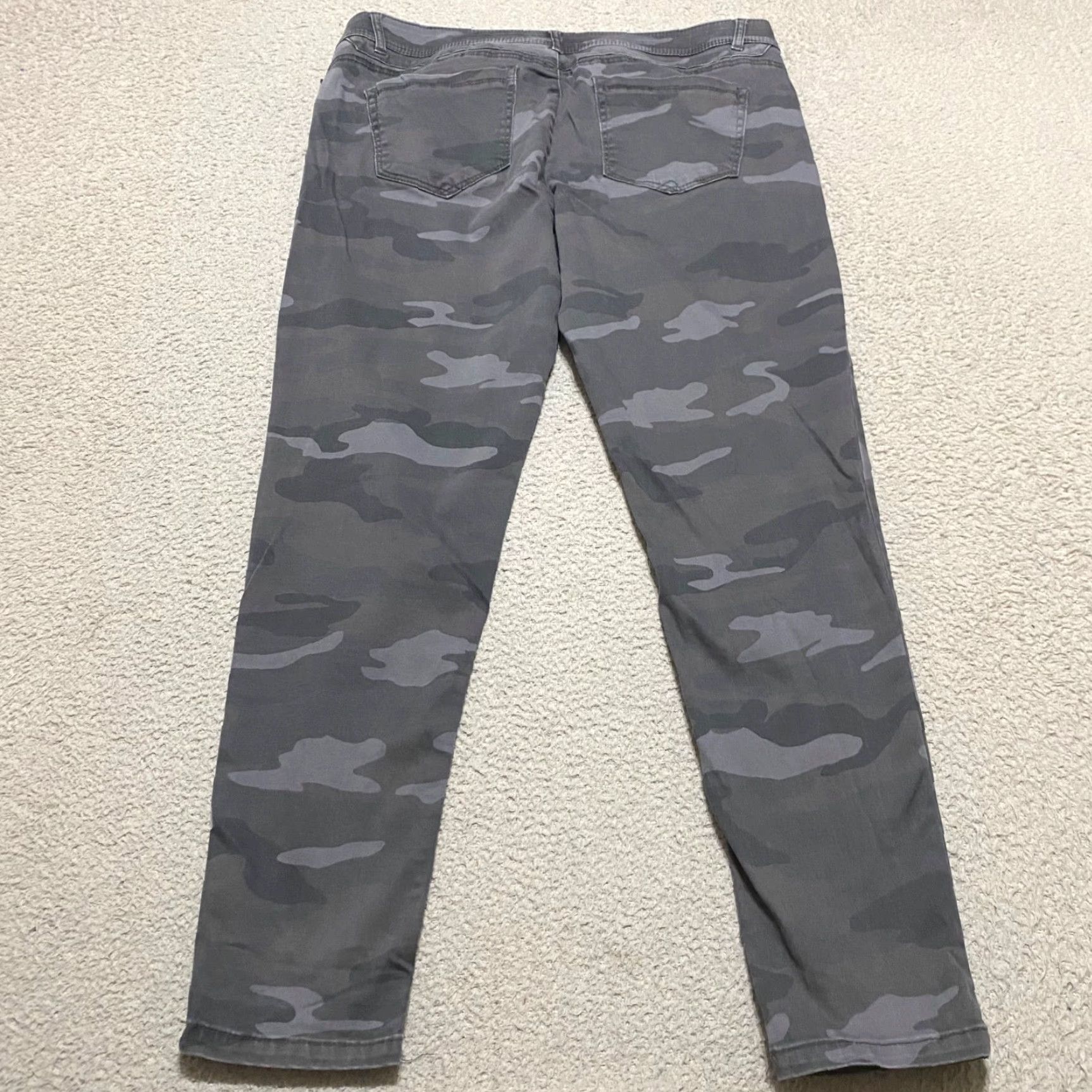 Vintage Democracy Jeans Gray Camouflage Skinny Mid Rise 14 Womens Regular Flex Waist 5-Pocket Stretch Denim Pants Ladies Size 36" / US 14 / IT 50 - 2 Thumbnail