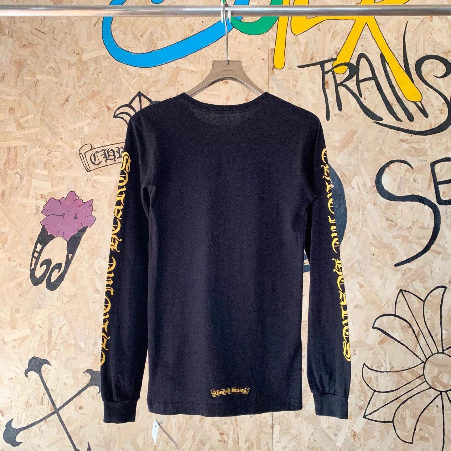 Chrome Hearts Chrome Hearts Black Sword Yellow Letter Script LS Size US S / EU 44-46 / 1 - 7 Thumbnail