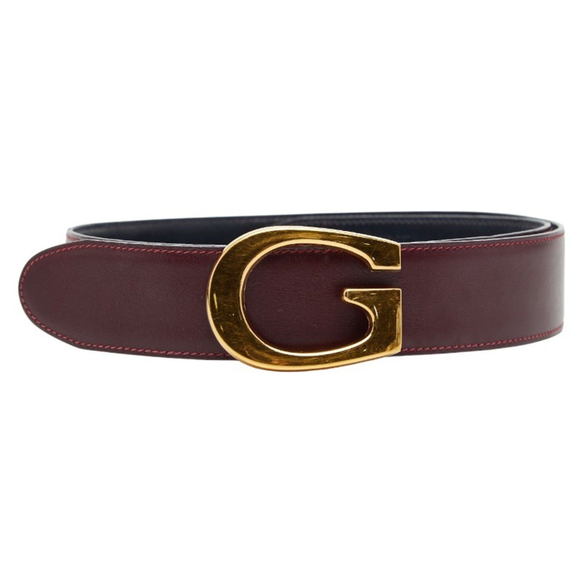 GUCCI Vintage Sherry Line x Horsebit Belt 70-28 Green Red Women\'s Gucci GUCCI Vintage Sherry Line x Horsebit Belt 70-28 Green  main image 2
