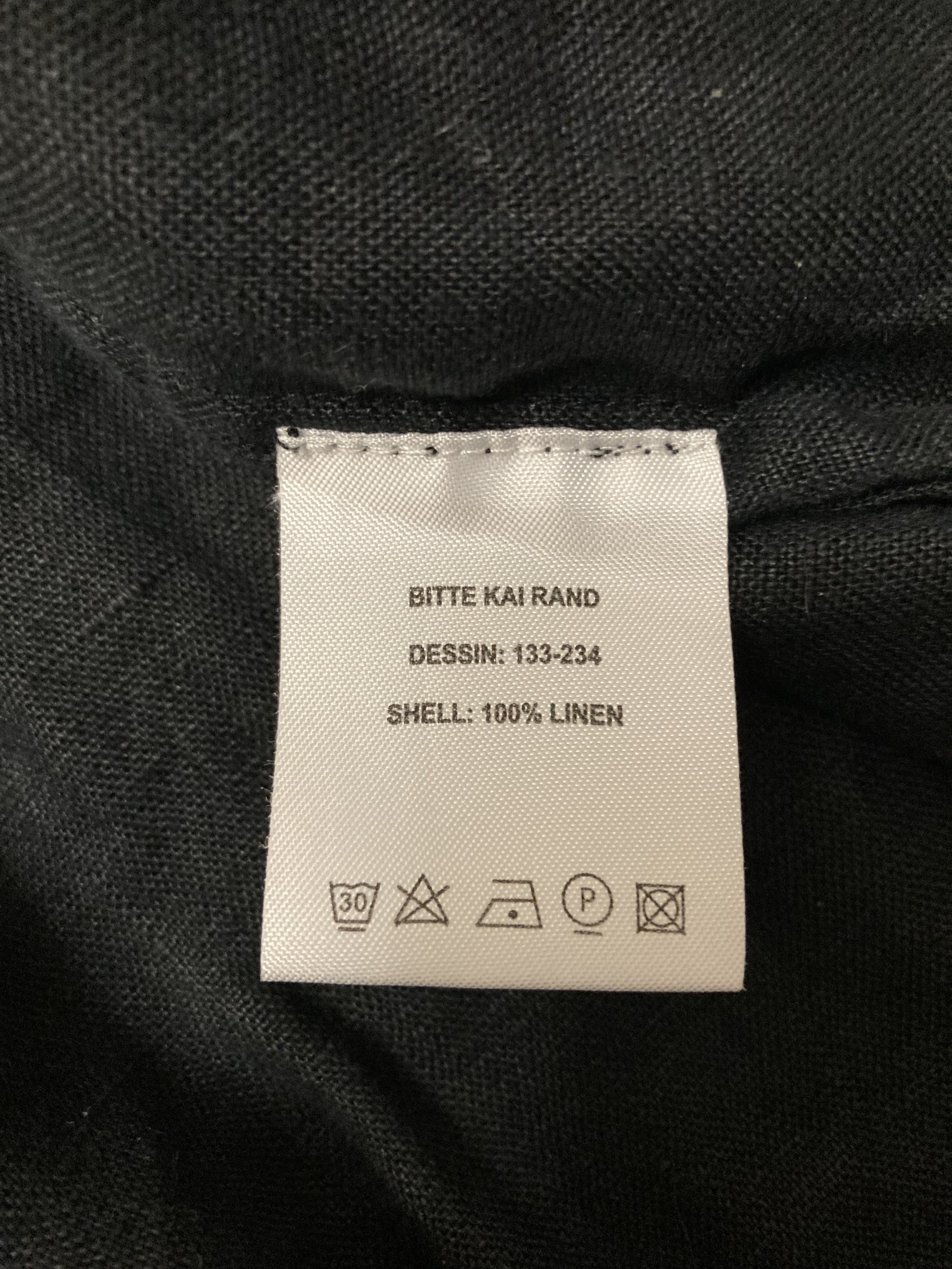 Vintage Avant Garde Linen Coat by Bitte Kai Rand Copenhagen Black Size M / US 6-8 / IT 42-44 - 8 Thumbnail